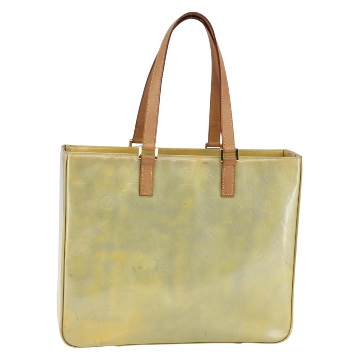 Louis Vuitton LOUIS VUITTON Monogram Vernis Columbus Tote Bag Gris M91028 Size ONE SIZE - 1 Thumbnail