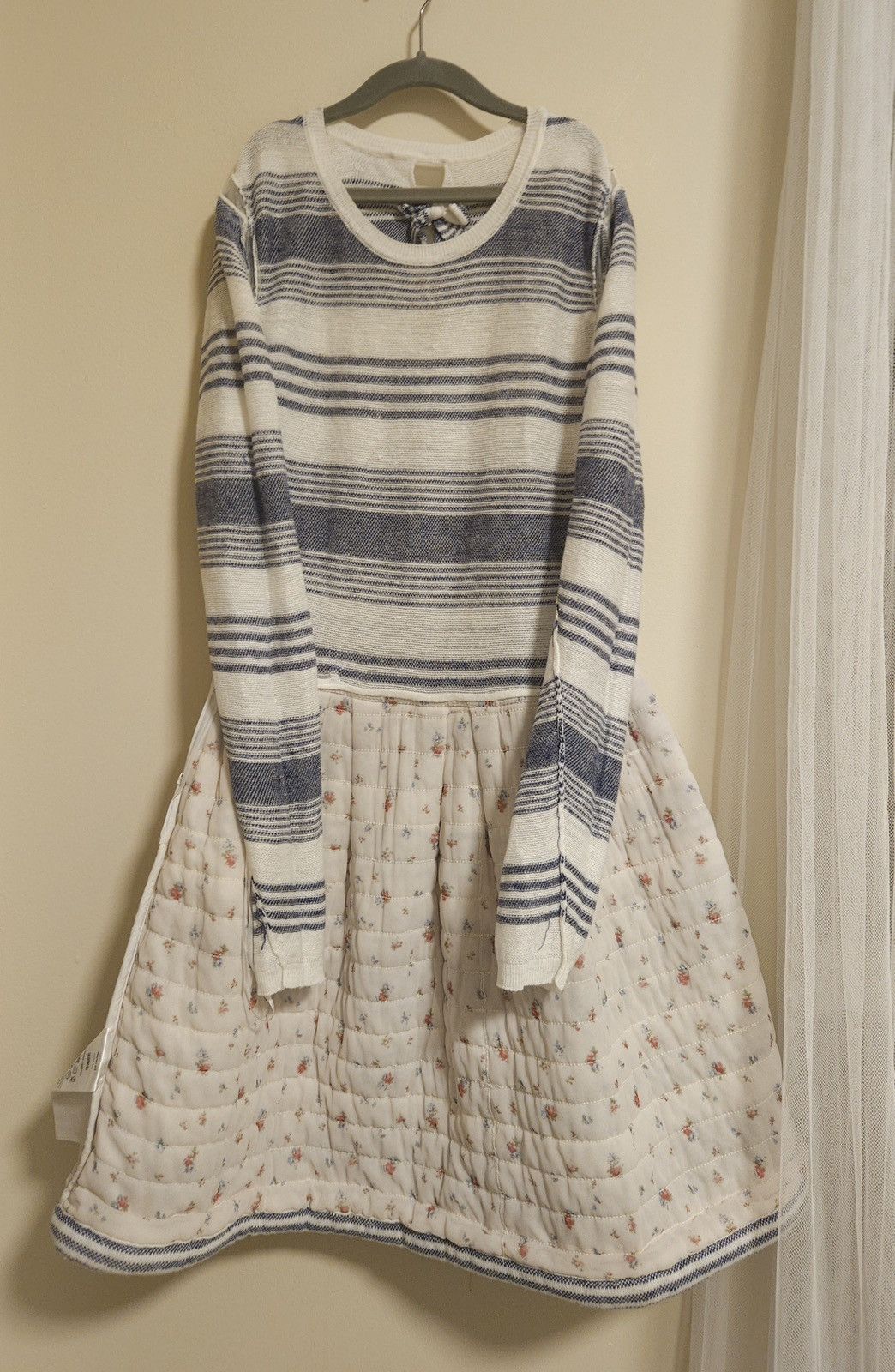 RED Valentino × Vintage Red Valentino Garavani Bow Tie Stripe Pattern Linen Dress Size S / US 4 / IT 40 - 17 Thumbnail