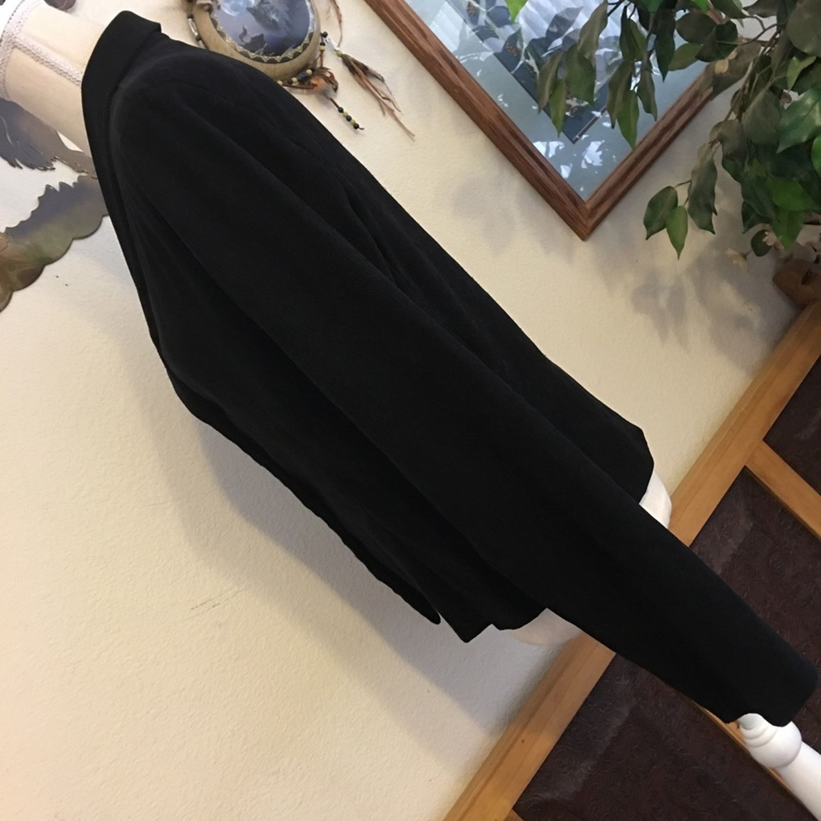 Vintage Vintage “I” Countess black textured career jacket Size L / US 10 / IT 46 - 4 Thumbnail