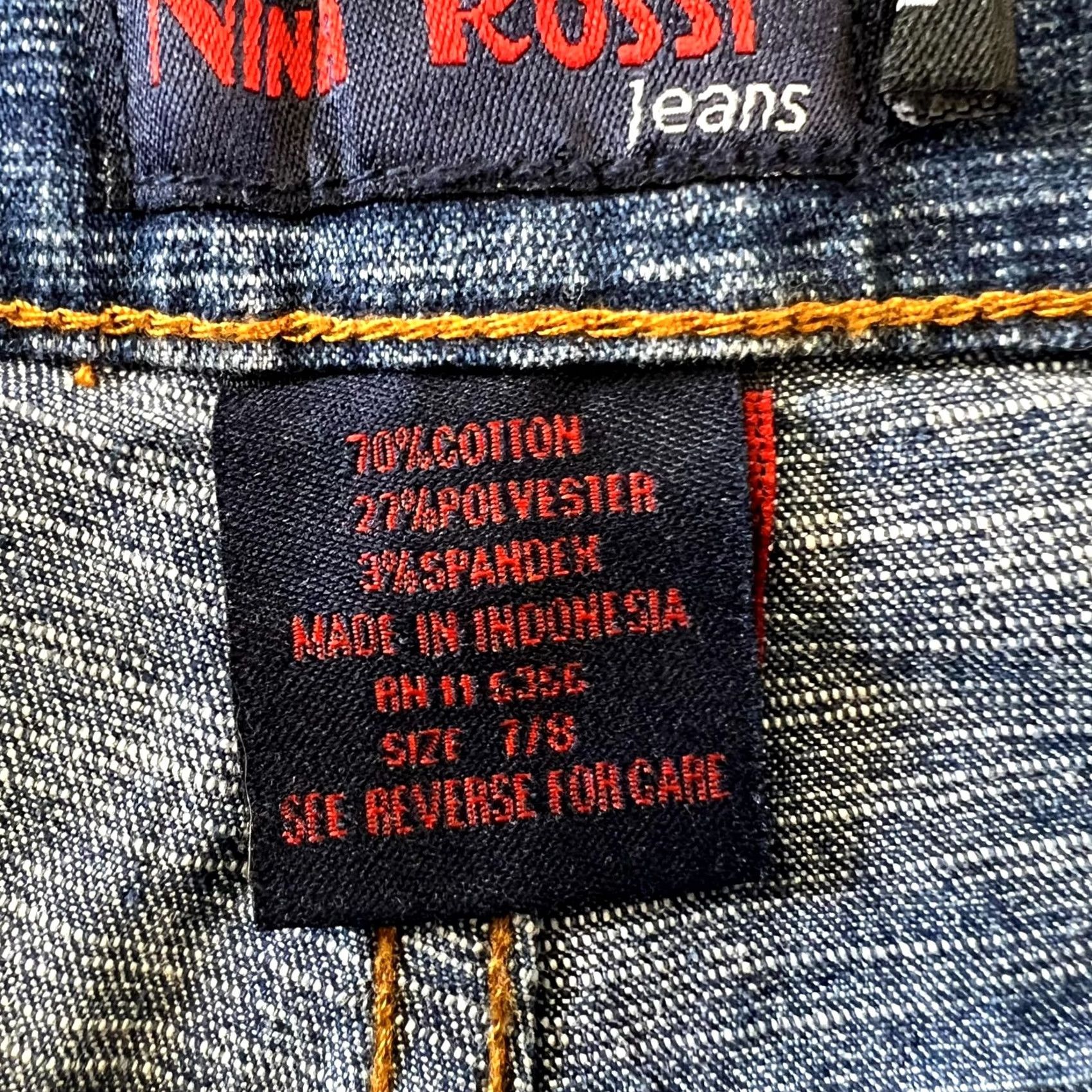 Vintage Nina Rossi Bootcut Capri Jeans Women 8 Blue Cotton Denim Travel Workwear Stretch Capri Jeans Women 8 Blue Cotton Denim Travel Workwear Stretch Size 30" / US 8 / IT 44 - 6 Thumbnail