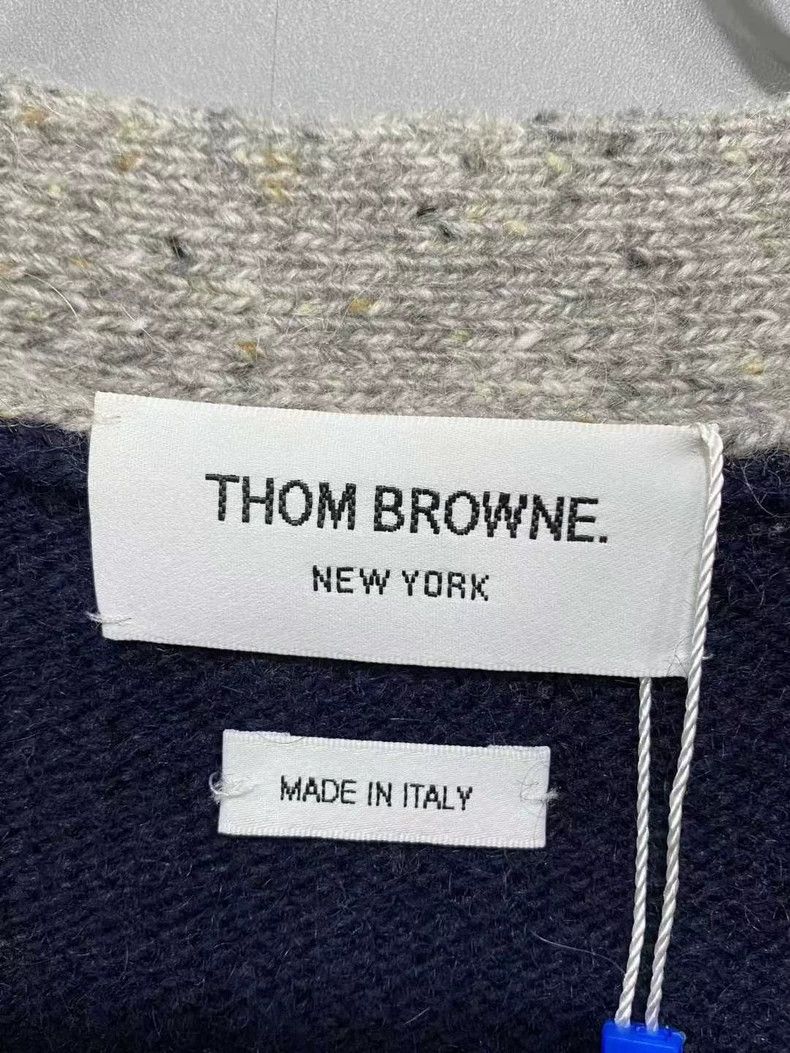 Thom Browne Thom Browne Dark blue gray cardigan coat Size US S / EU 44-46 / 1 - 5 Thumbnail