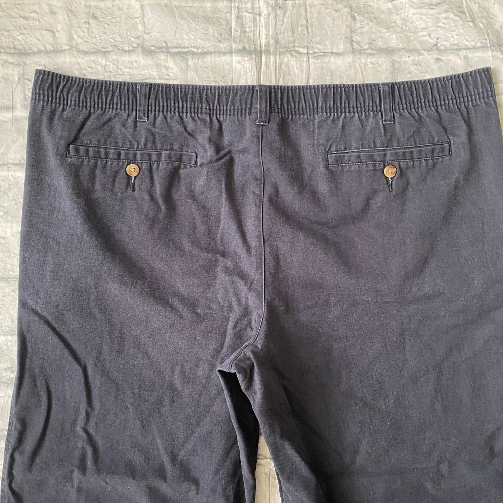 George George men 42x30 pull on chino pants w/front pockets black Size US 42 / EU 58 - 6 Thumbnail
