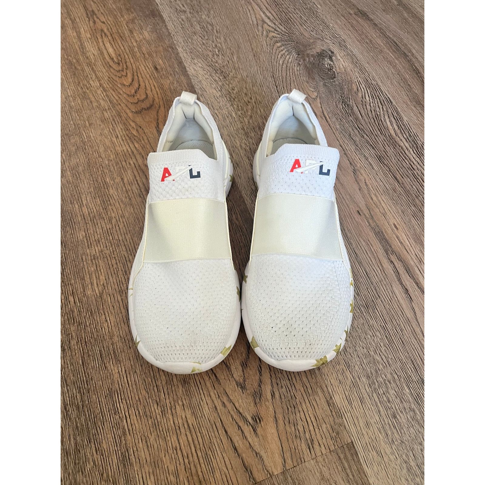 A.P.C. APL Techloom Bliss| White with gold star accents! Size US 6.5 / IT 36.5 - 2 Thumbnail