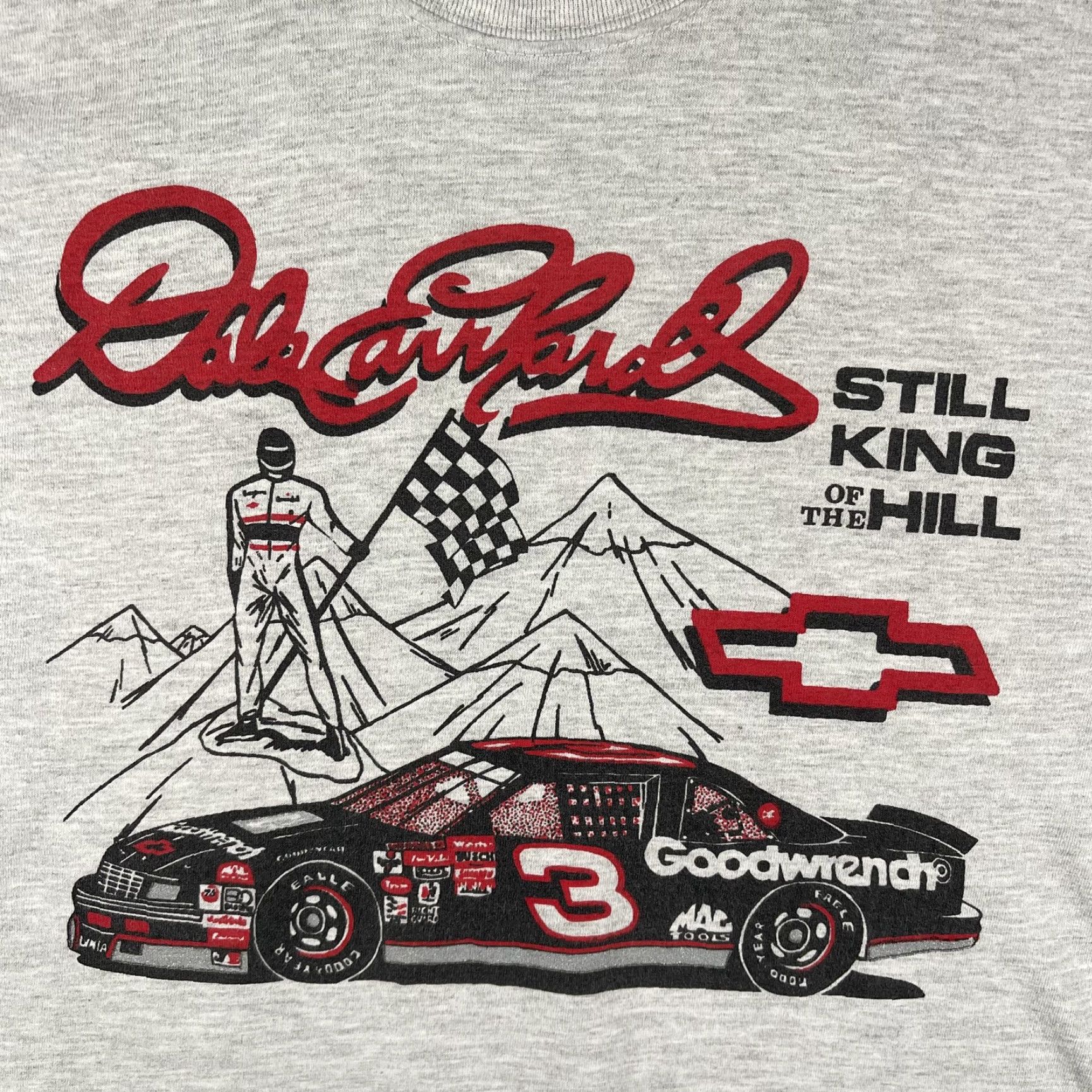 Gildan VINTAGE Dale Earnhardt Shirt Mens Large Gray 3 King Of The Hill NASCAR Gildan Size US L / EU 52-54 / 3 - 4 Thumbnail