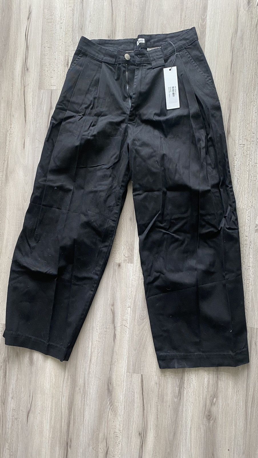 image of Willy Chavarria Chinos Pleated Pants in Black, Men's (Size 29)