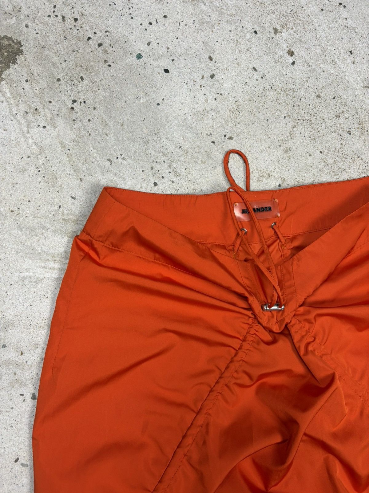 Jil Sander Vintage 2000s Jil Sander Orange Red Drawstring Skirt Size 25" / US 0 / IT 36 - 5 Thumbnail