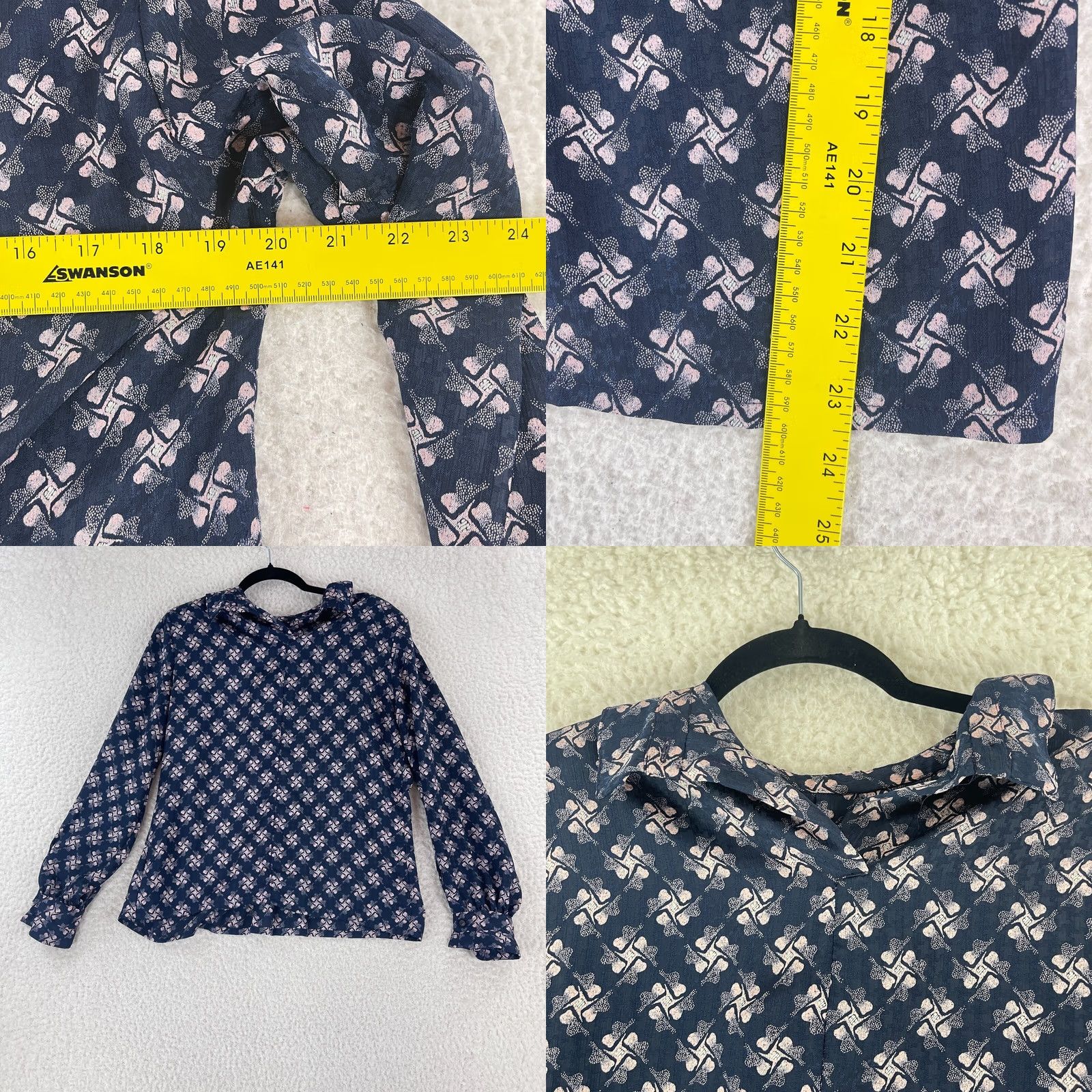 Pendleton Pendleton Shirt Blue Floral Vintage Womens PM Shirt Size M / US 6-8 / IT 42-44 - 8 Thumbnail