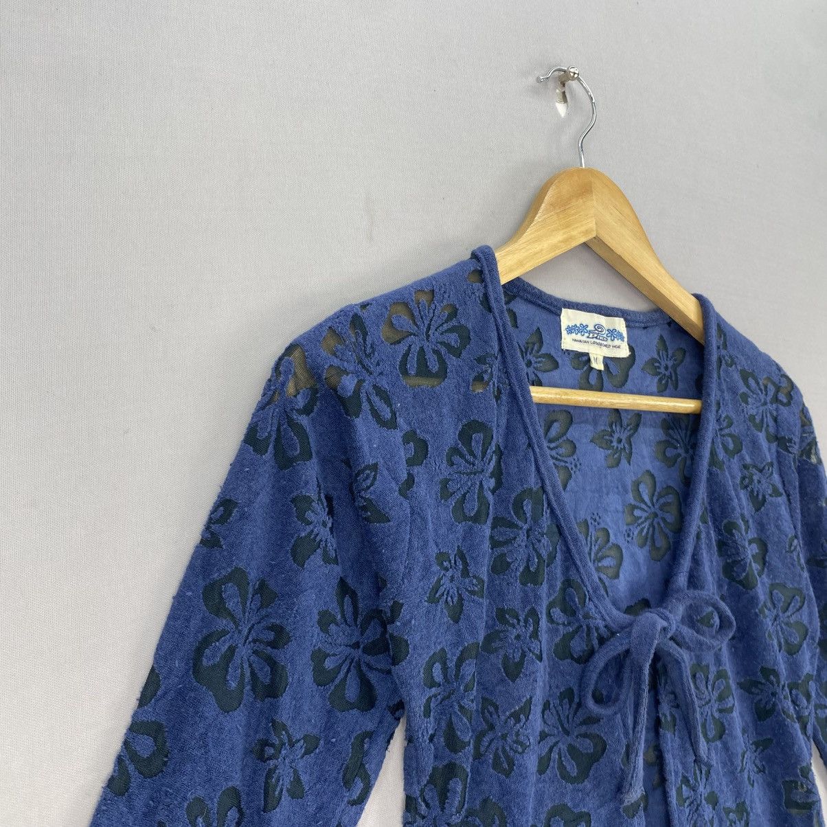 Japanese Brand Vintage Piko Japan Floral Sheer Mesh Cardigan Top Y2K Style Size M / US 6-8 / IT 42-44 - 2 Thumbnail