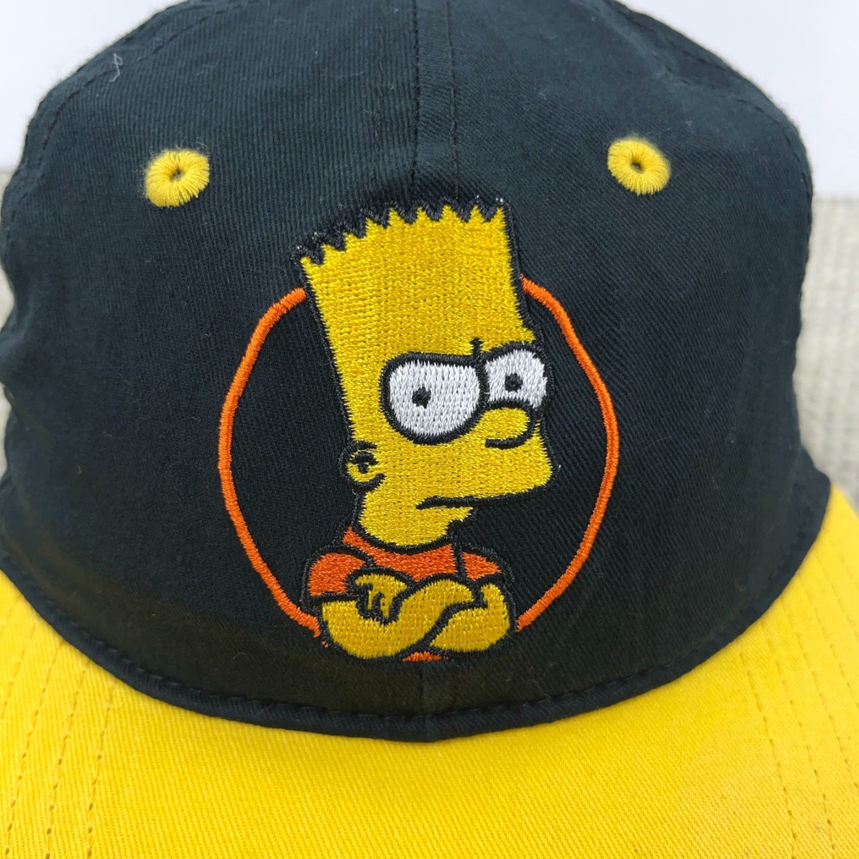 Mad Engine The Simpsons Snapback Hat Cap Bart Simpson Black Yellow Mad Engine Retro Adult Size ONE SIZE - 2 Thumbnail