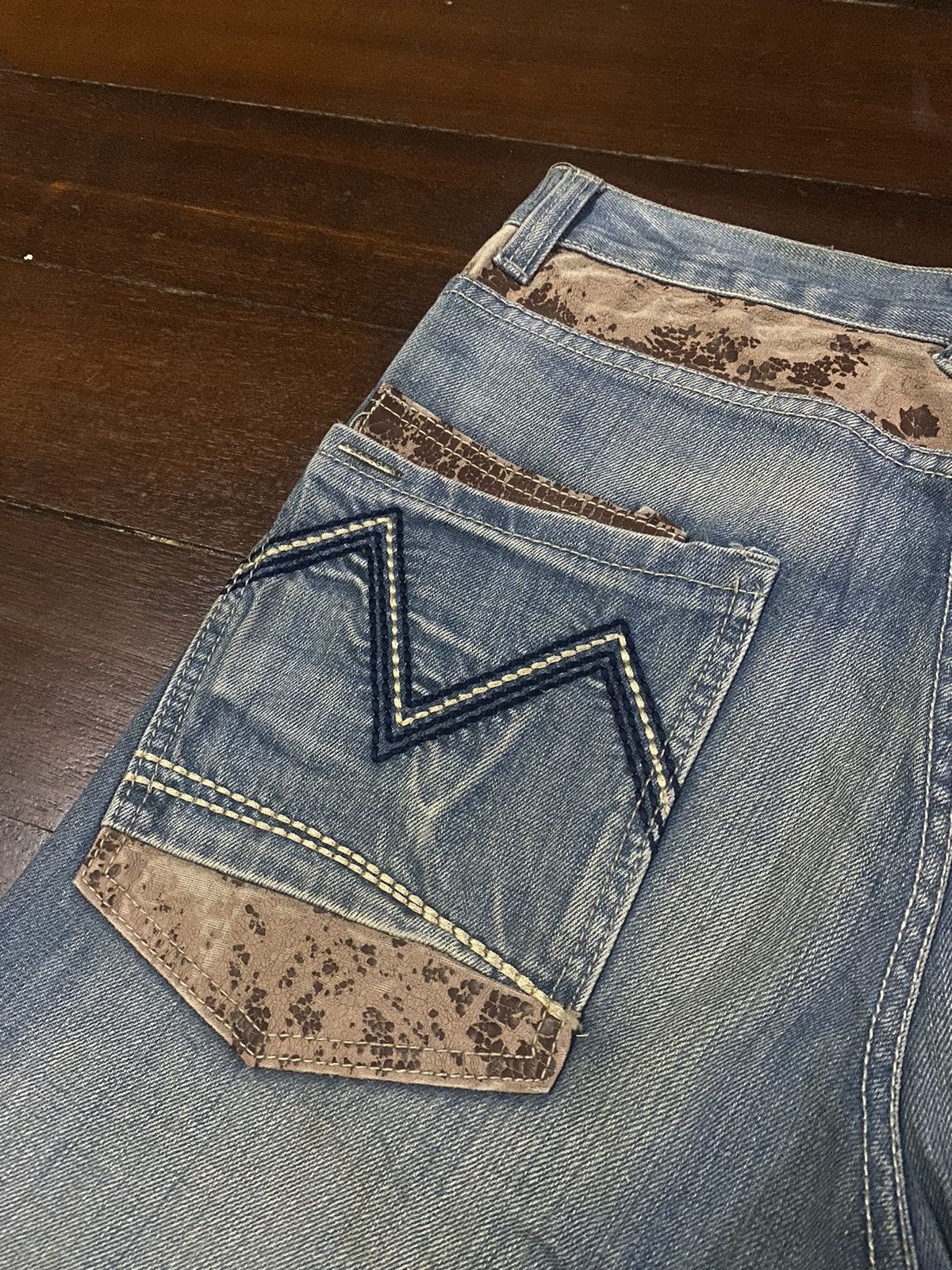 Anchor Blue × JNCO × Sean John Fire vintage SEAN JOHN WIDE LEG dirty mud wash Size US 34 / EU 50 - 8 Thumbnail