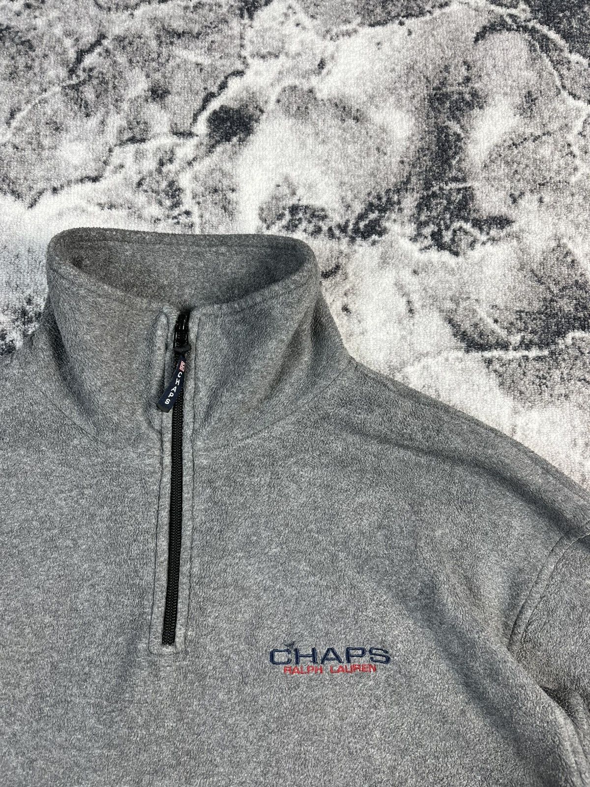 Polo Ralph Lauren Chaps Ralph Lauren Grey Quarter Zip Fleece Jacket Pullover Size US M / EU 48-50 / 2 - 4 Thumbnail