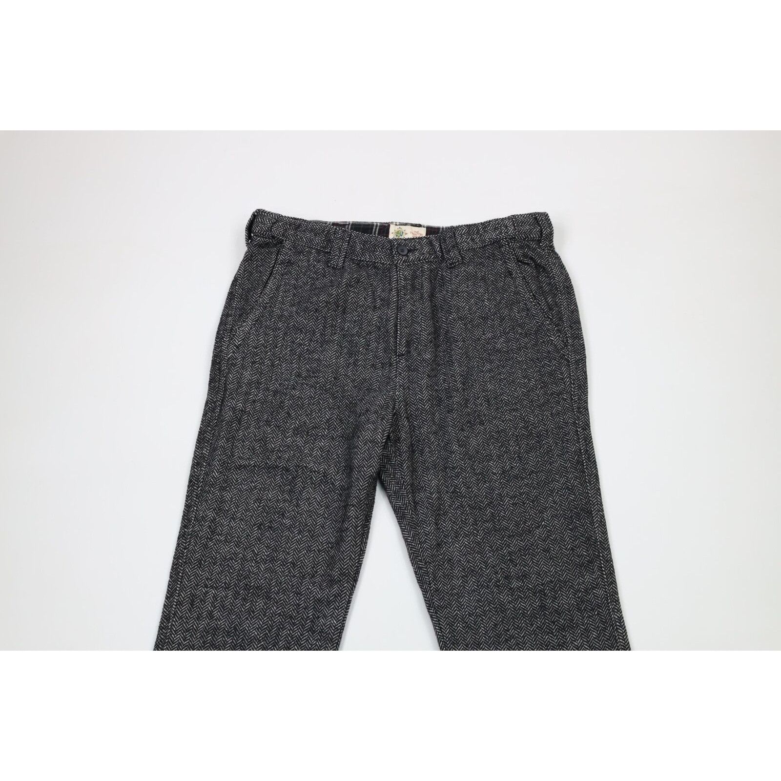 Vintage Vintage 90s Streetwear Tweed Herringbone Chino Pants Size US 34 / EU 50 - 2 Preview