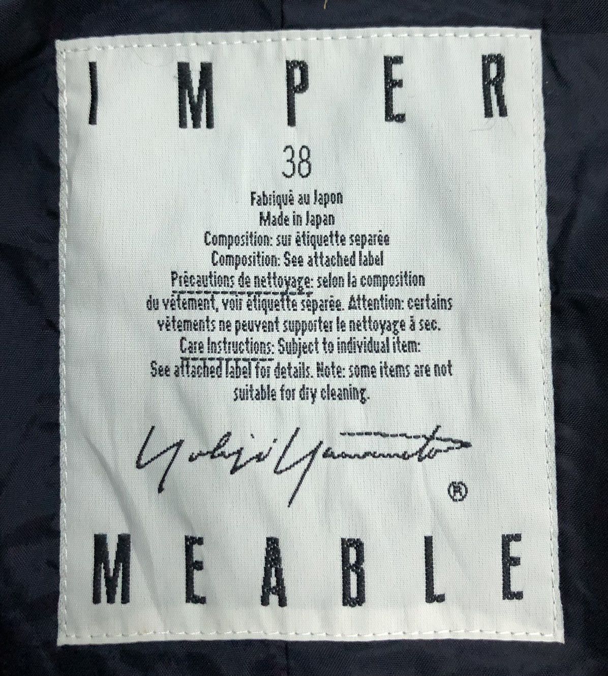 Japanese Brand × Vintage × Yohji Yamamoto Vintage YohjiYamamoto Imper Meable Made In Japan Long Jacket Size US XL / EU 56 / 4 - 14 Thumbnail