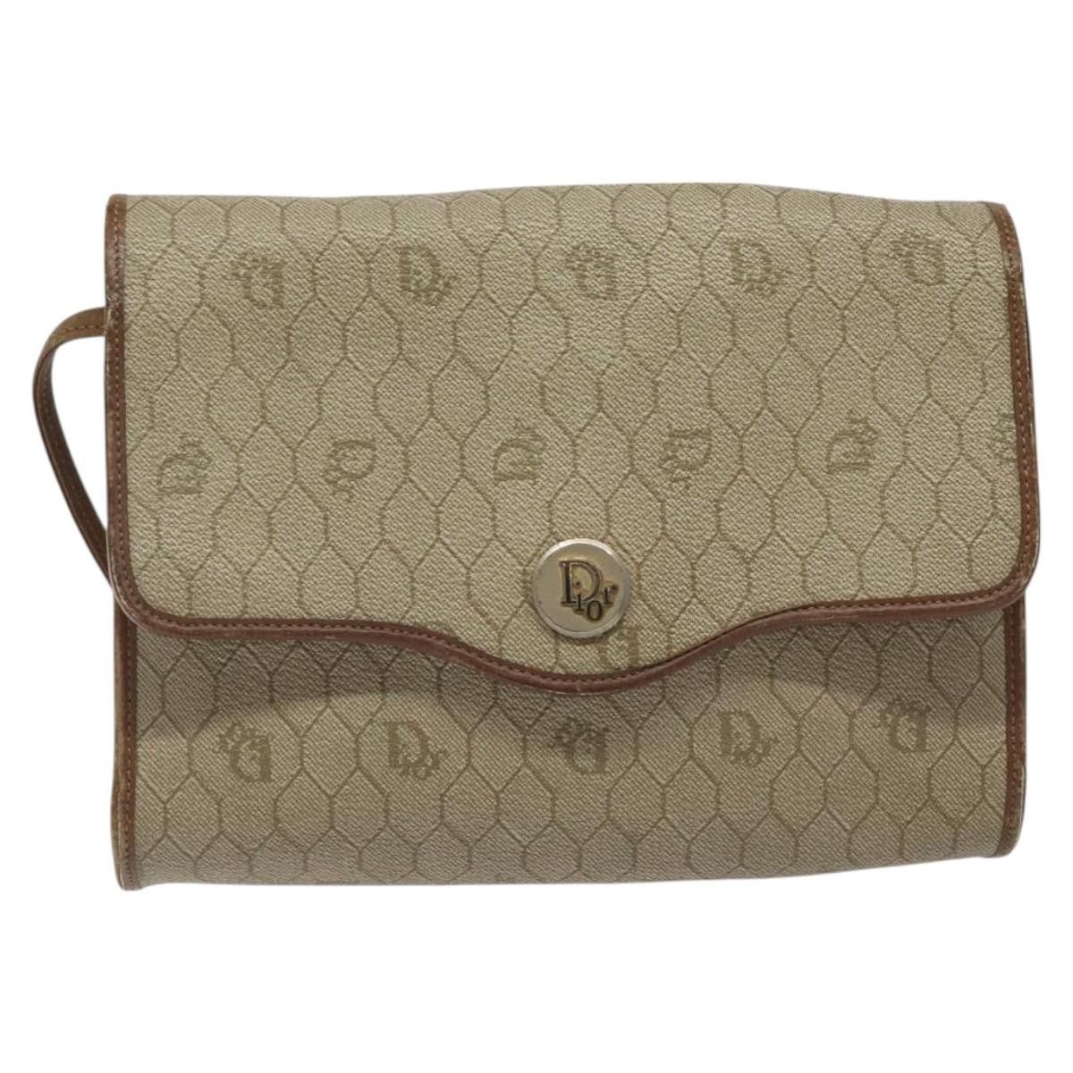 Dior DIOR Honeycomb Canvas Shoulder Bag Pvc Leather Beige Gold Size ONE SIZE - 2 Thumbnail