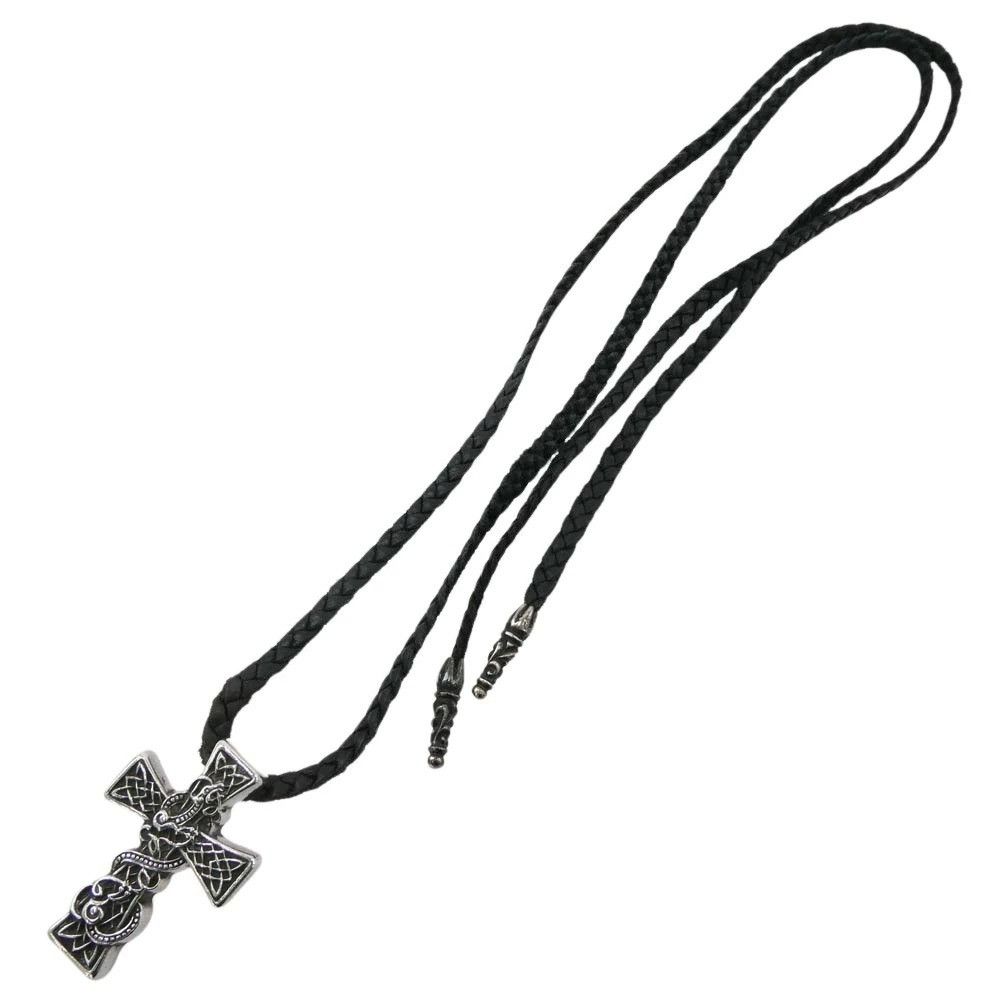 Chrome Hearts 🔥 CHROME HEARTS CELTIC CROSS LEATHER BRAID NECKLACE Size ONE SIZE - 5 Thumbnail