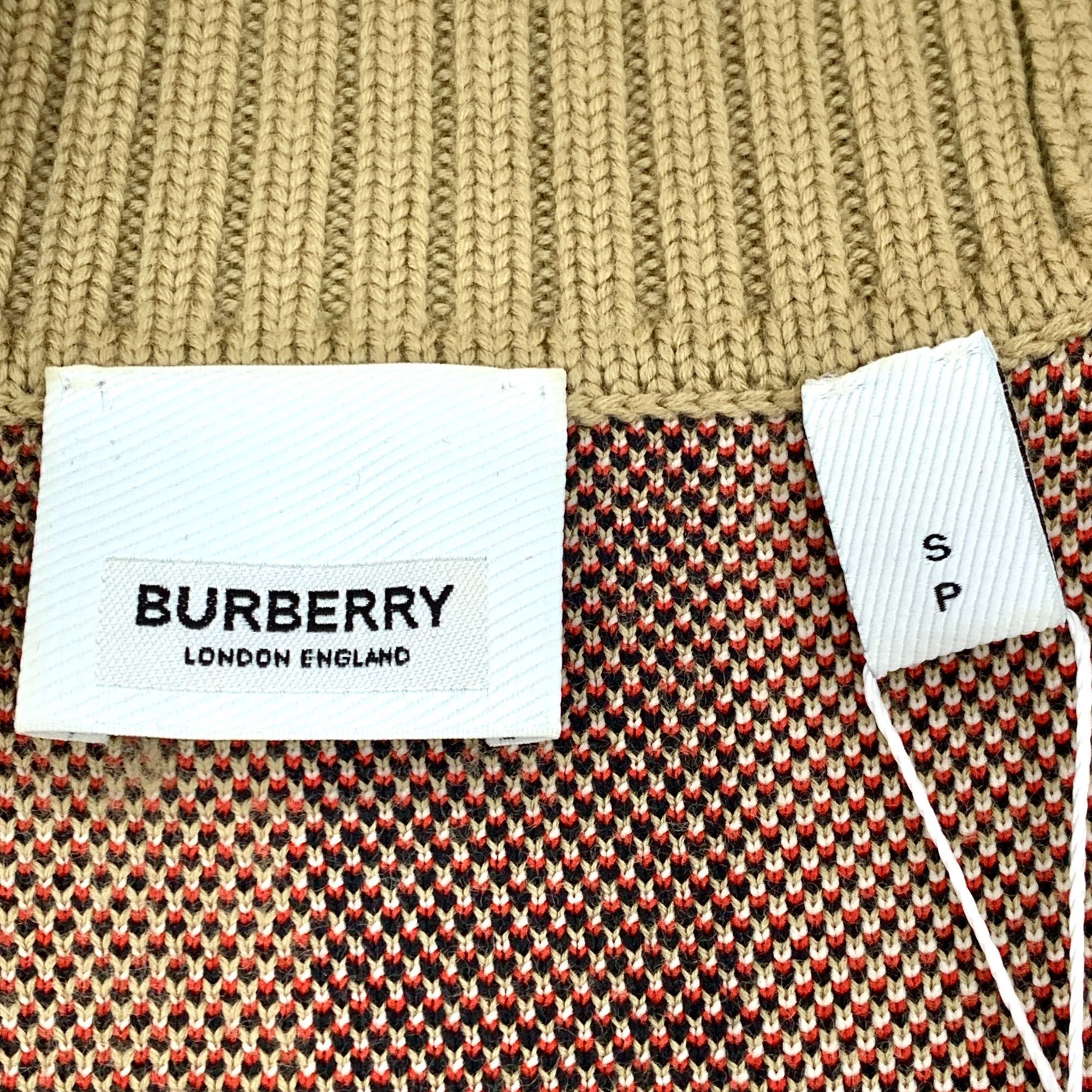 Burberry Burberry Womens Beige Checkered Wool-Blend Cardigan Sweater Size S / US 4 / IT 40 - 5 Thumbnail
