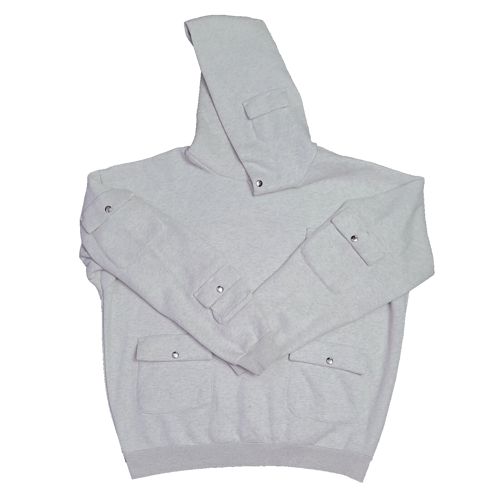 Other Heather Grey Oversized Utility Pocket Cargo Hoodie - Size: L Size US XL / EU 56 / 4 - 3 Thumbnail
