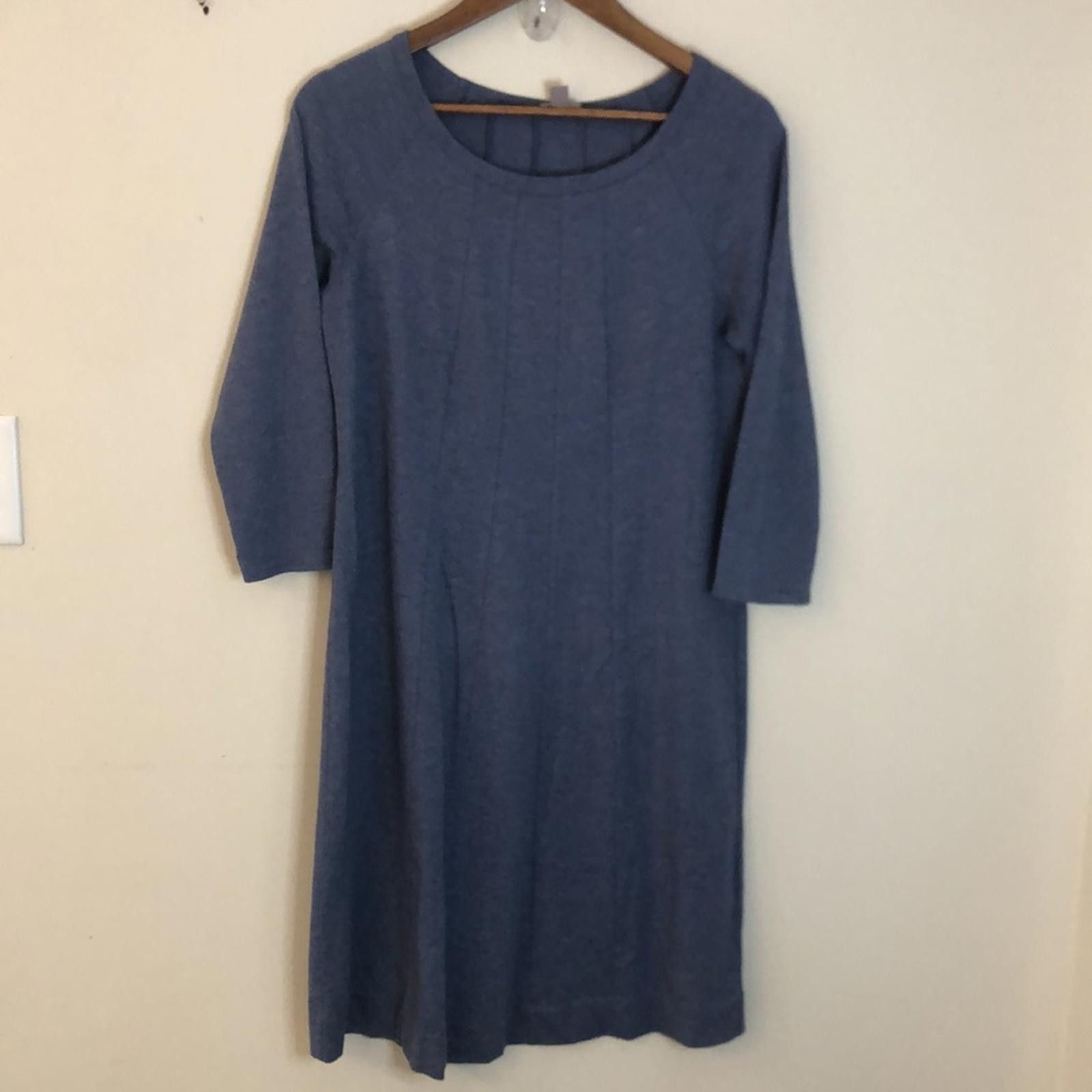 Other J. Jill Blue midi Tee shirt dress cropped sleeves soft SM Size S / US 4 / IT 40 - 1 Thumbnail