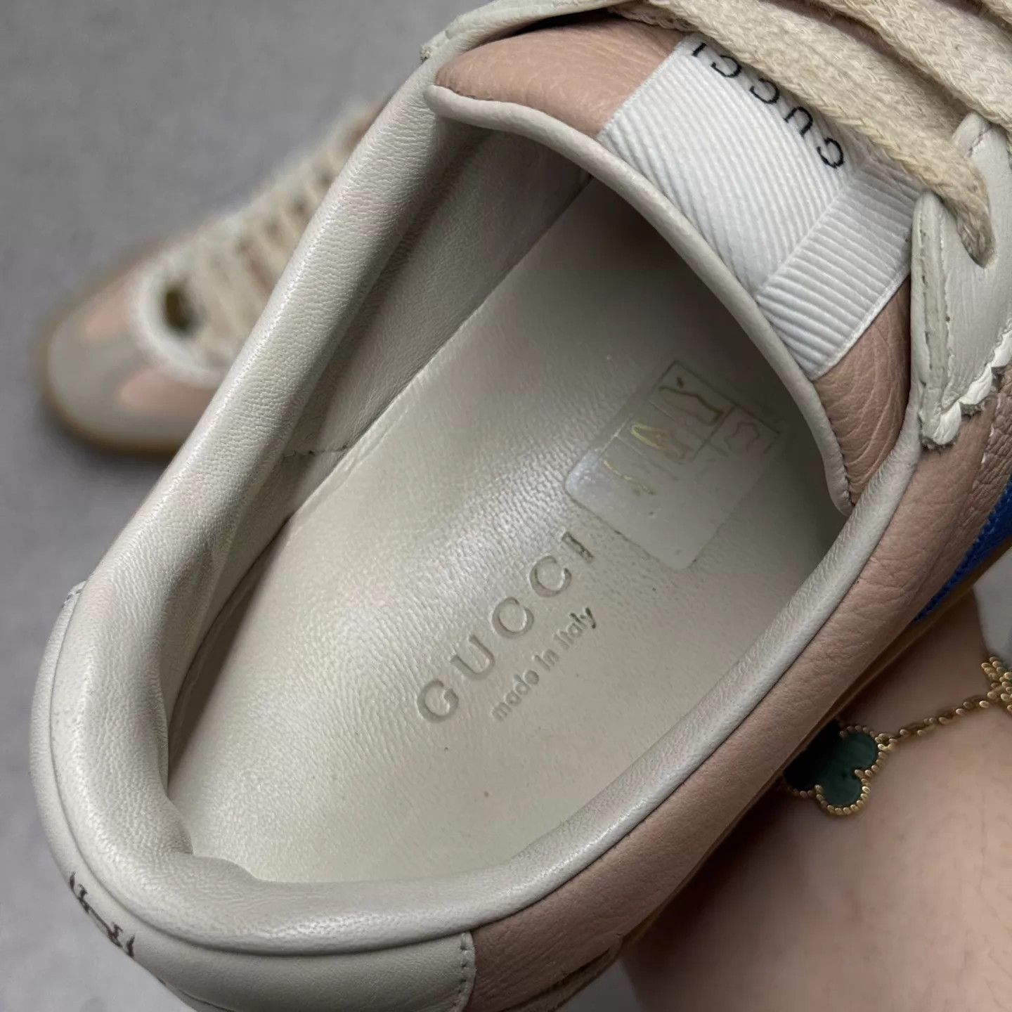 Gucci Gucci G74 Web Pink Blue Sneaker UK5.5/EU39.5 Size US 6.5 / EU 39-40 - 8 Thumbnail
