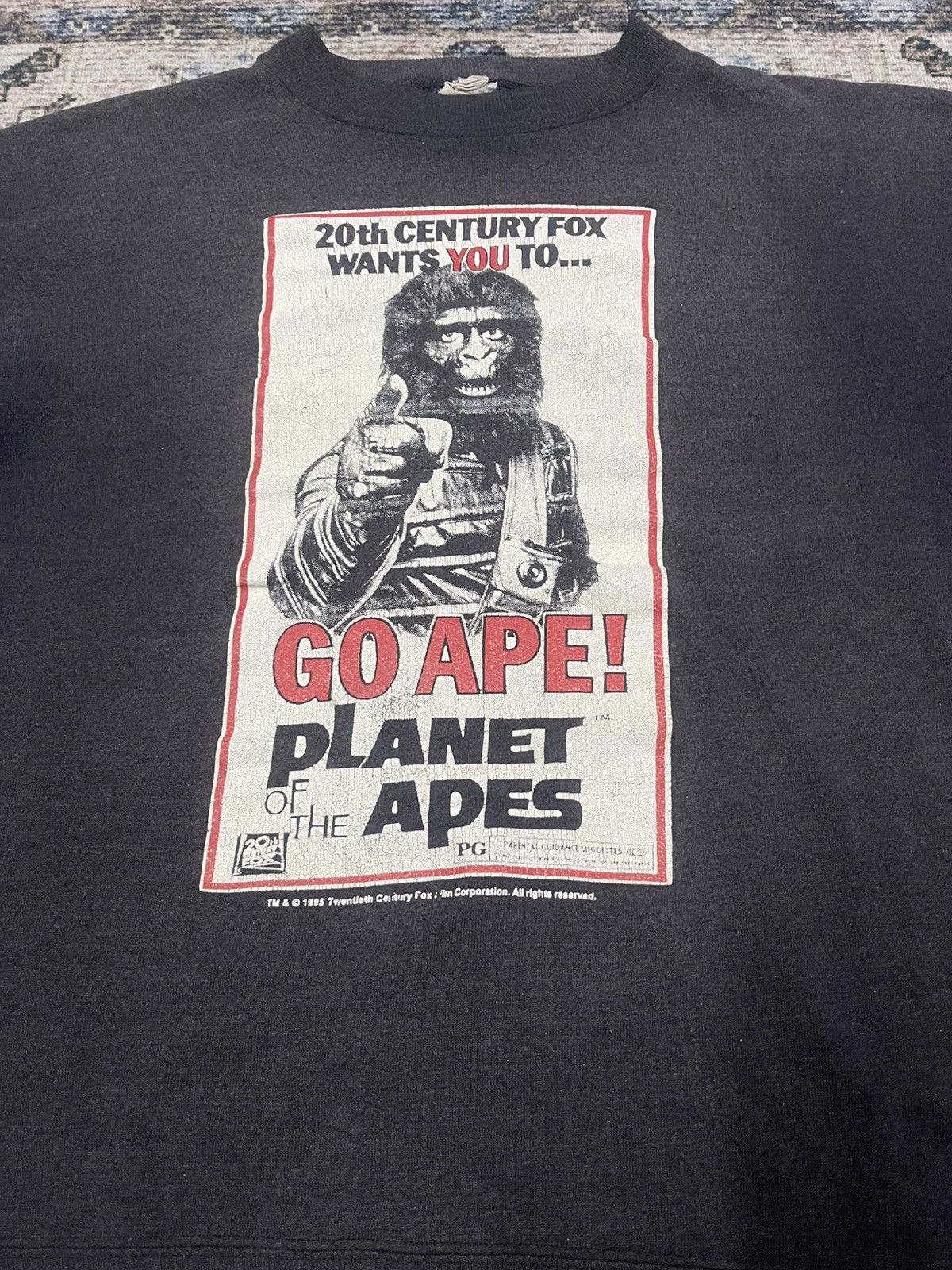 Vintage 🔥HOT🔥VTG 90S PLANET OF THE APES GO APE MOVIE MOSQUITOHEAD Size US M / EU 48-50 / 2 - 3 Thumbnail