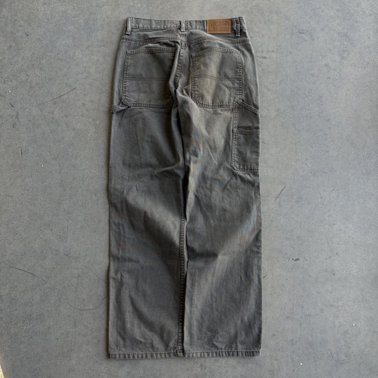 SCHMIDT Vintage Carhartt Style Olive Green Painters Pants 30x32 Size US 30 / EU 46 - 4 Thumbnail