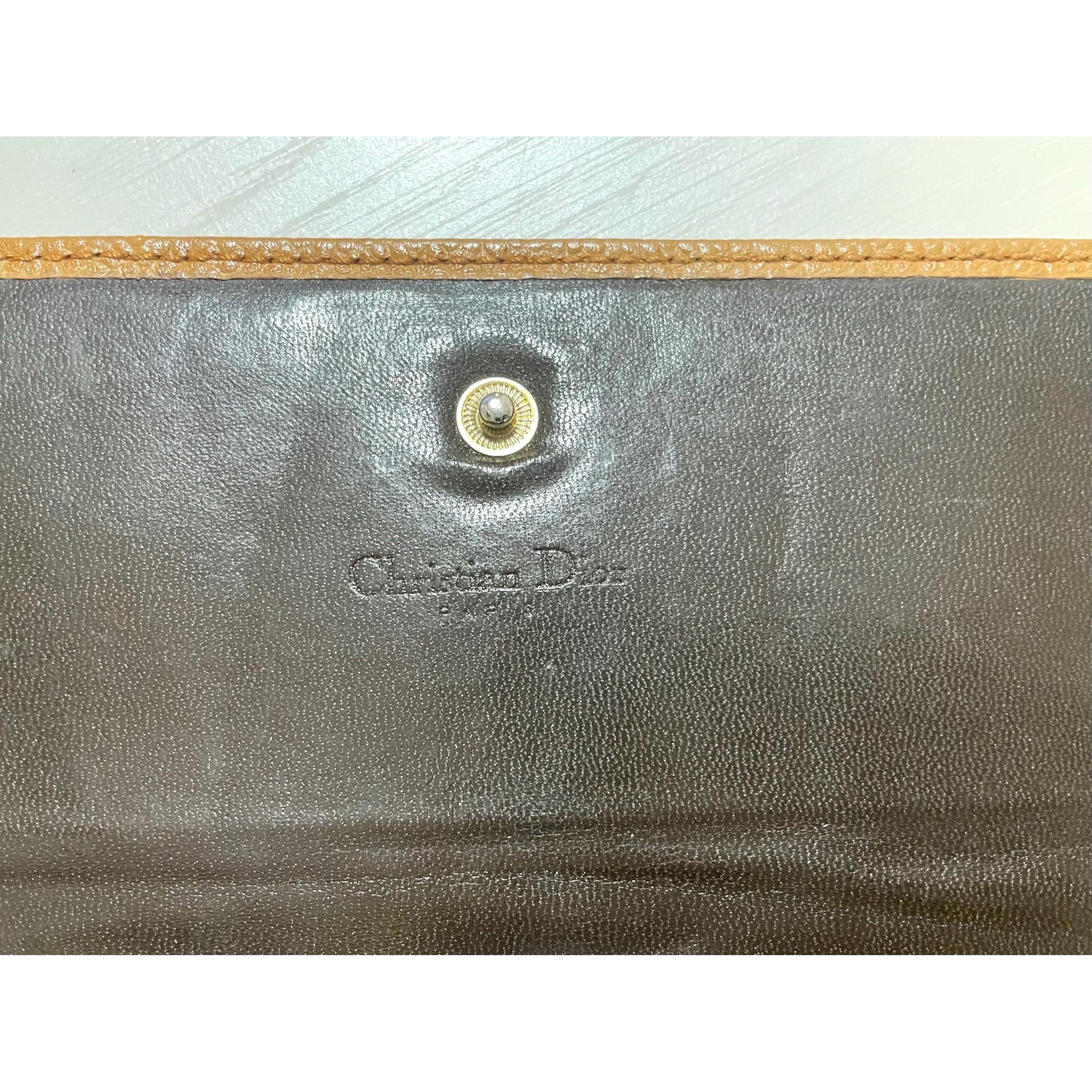 Dior Vintage Christian Dior beige brown grained leather wallet wi Size ONE SIZE - 6 Thumbnail
