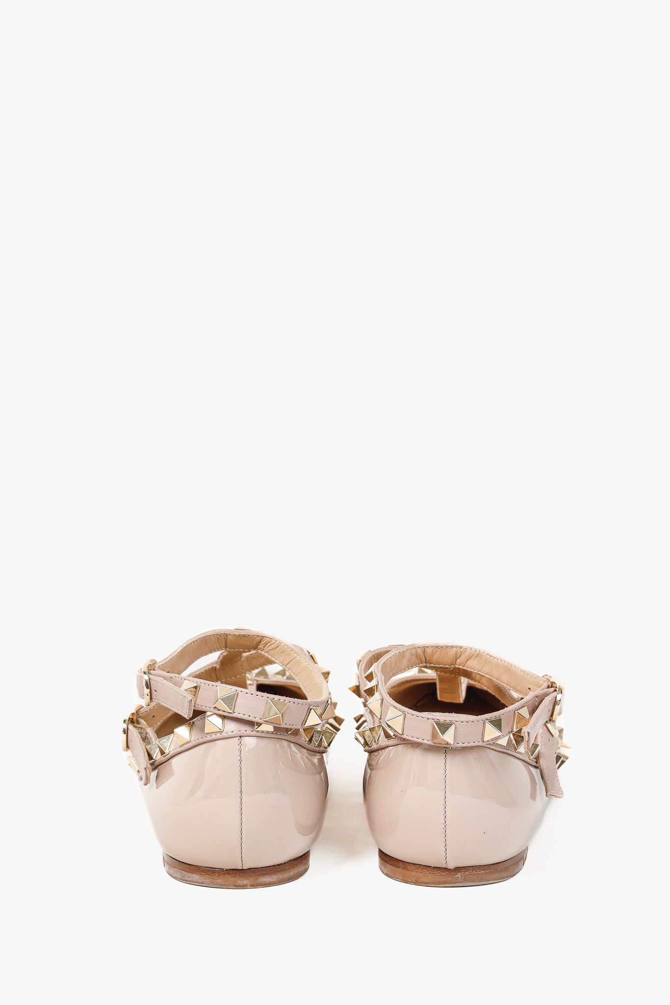 Valentino Valentino Garavani Rockstud Patent Ankle Strap Flats Size US 6.5 / IT 36.5 - 3 Thumbnail