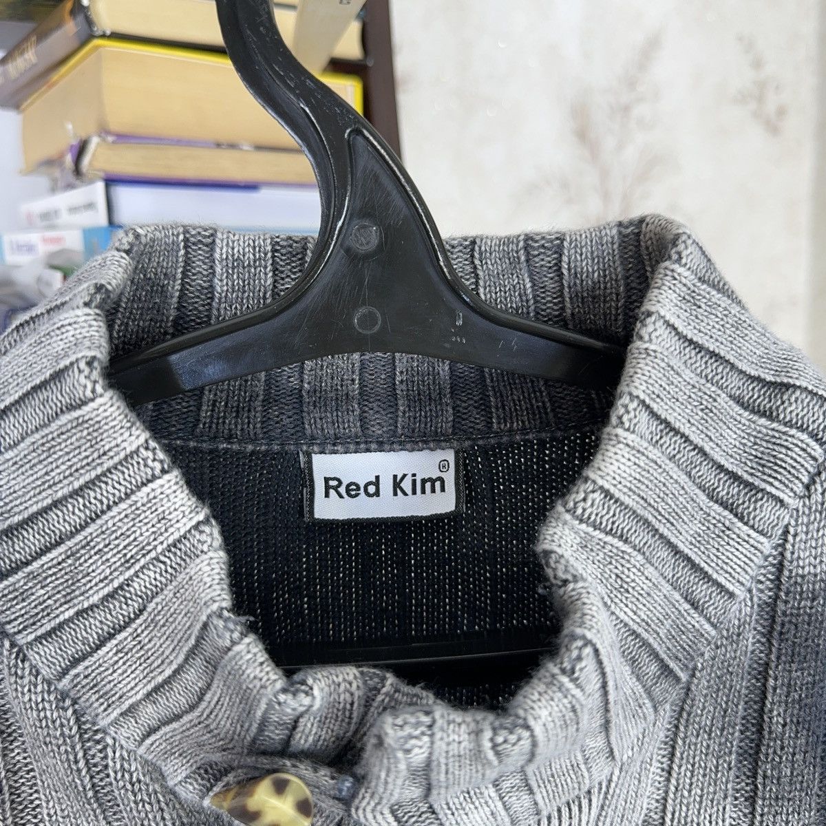 Japanese Brand × Vintage Vintage Avant Garde Faded Red Kim Sweater 00s Y2K Japanese Size US XXL / EU 58 / 5 - 13 Thumbnail