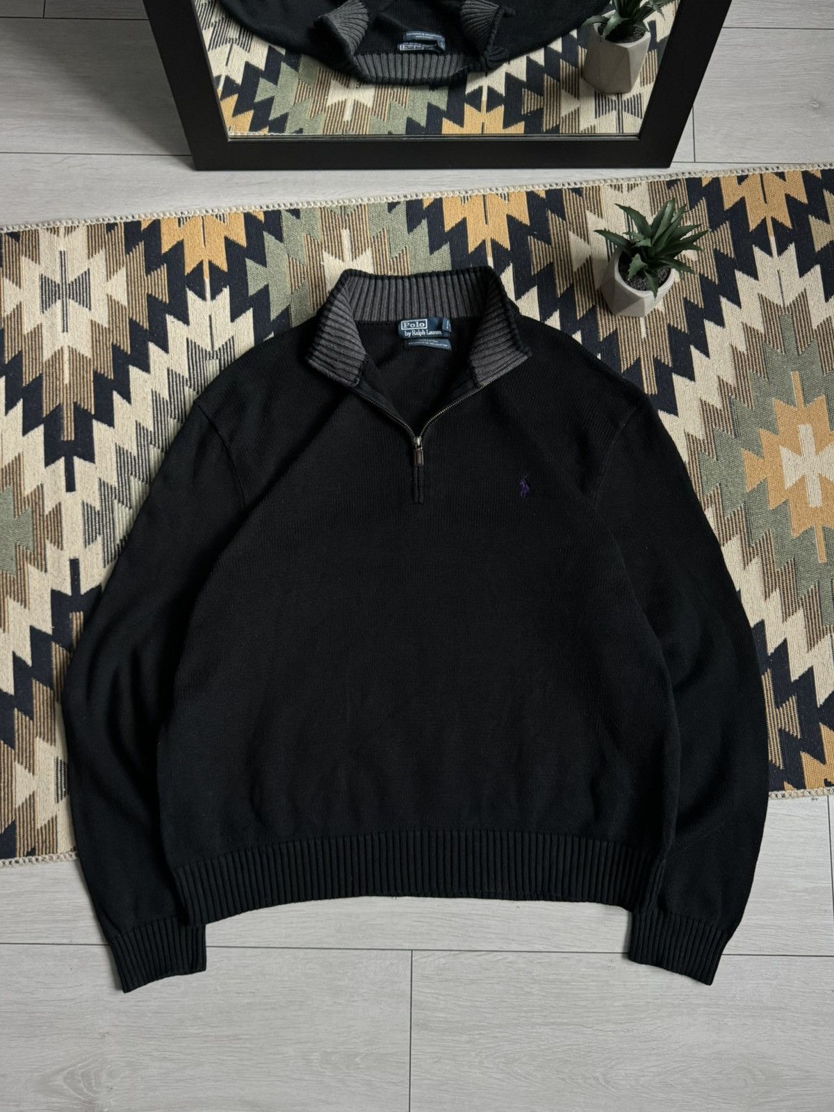 Polo Ralph Lauren Vintage 90’s Polo Ralph Lauren 1/3 Zip Sweater Size US XXL / EU 58 / 5 - 1 Thumbnail