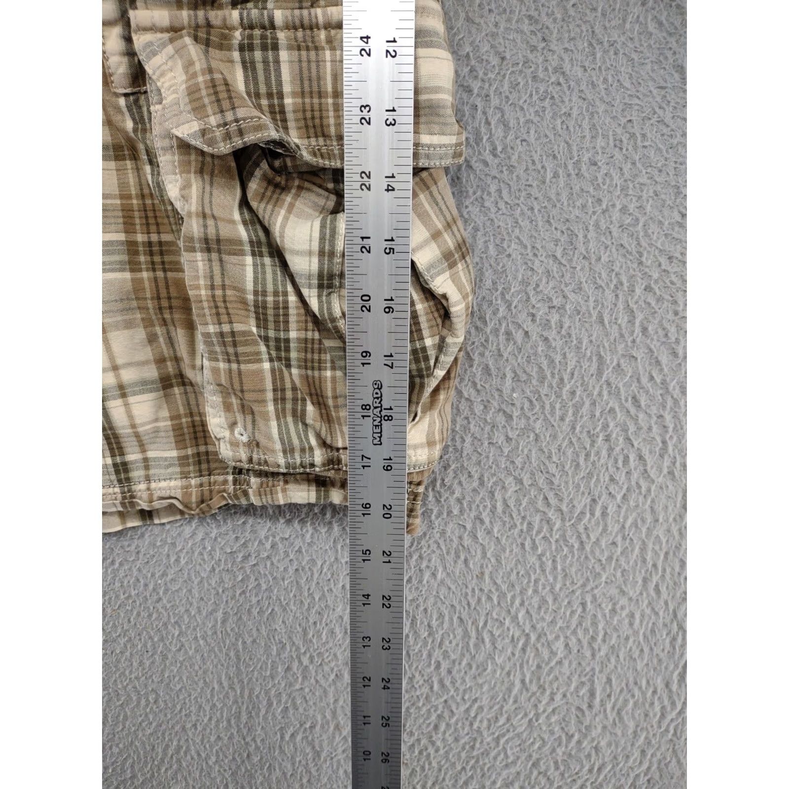 Eddie Bauer Eddie Bauer Plaid Cargo Shorts Mens 42 100% Cotton Canvas Multicolor Outdoor 11in Inseam Casual Pockets Mens Size US 42 / EU 58 - 6 Thumbnail