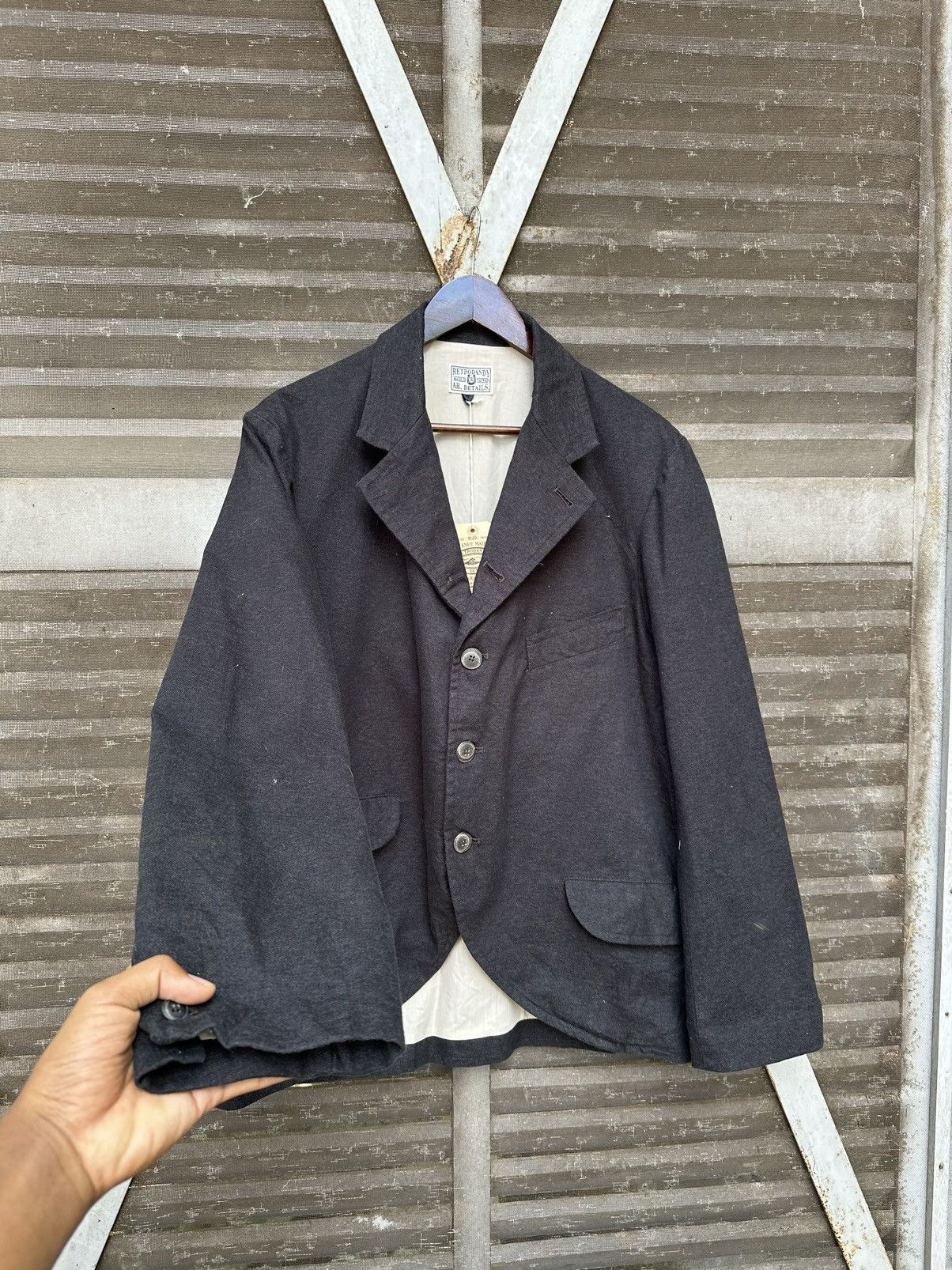 Vintage 👹RetroDandy Rare Design Wool Blazer Jacket Size US M / EU 48-50 / 2 - 8 Thumbnail
