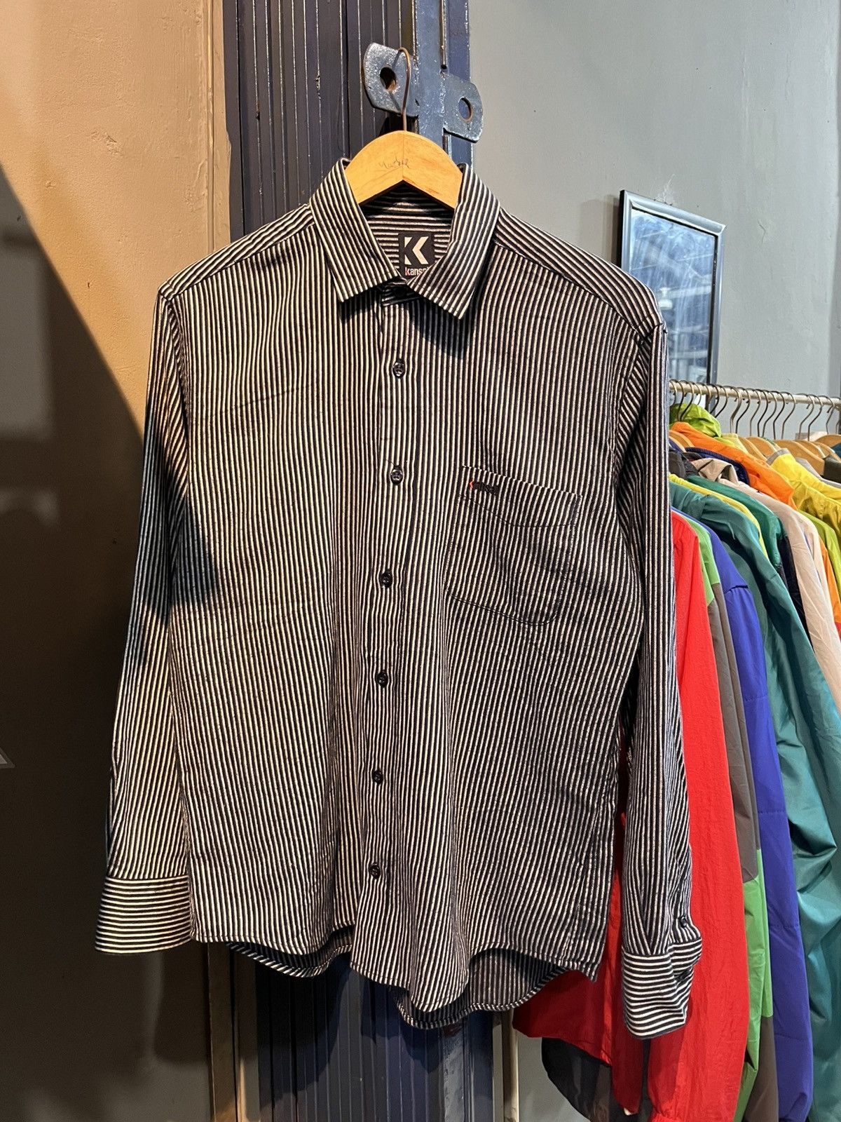 Kansai Yamamoto Kansai yamamoto striped button ups shirt long sleeve Size US L / EU 52-54 / 3 - 2 Thumbnail
