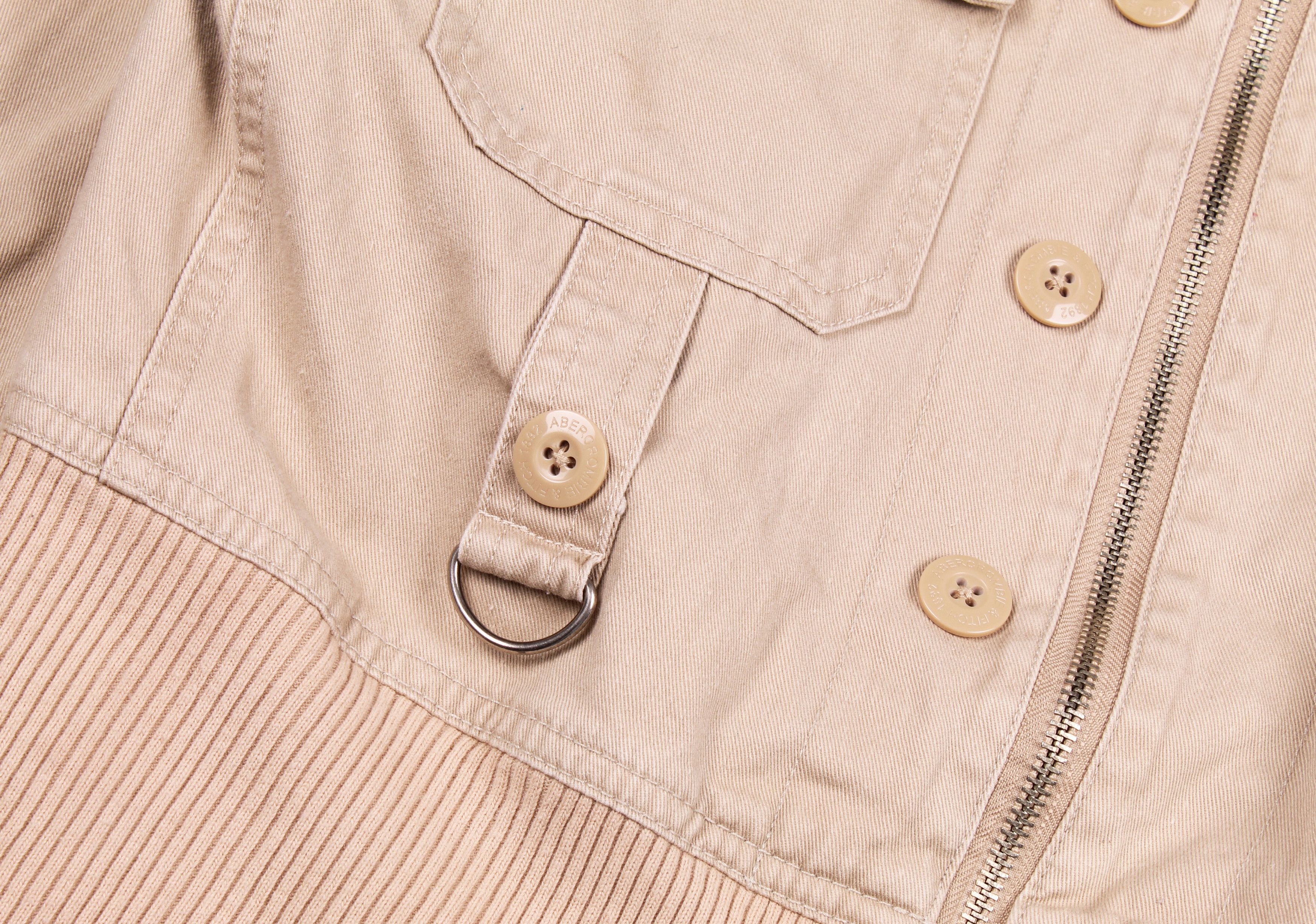 Abercrombie & Fitch × Vintage Vintage Abercrombie & Fitch Y2K Tan Jacket Size M / US 6-8 / IT 42-44 - 4 Thumbnail