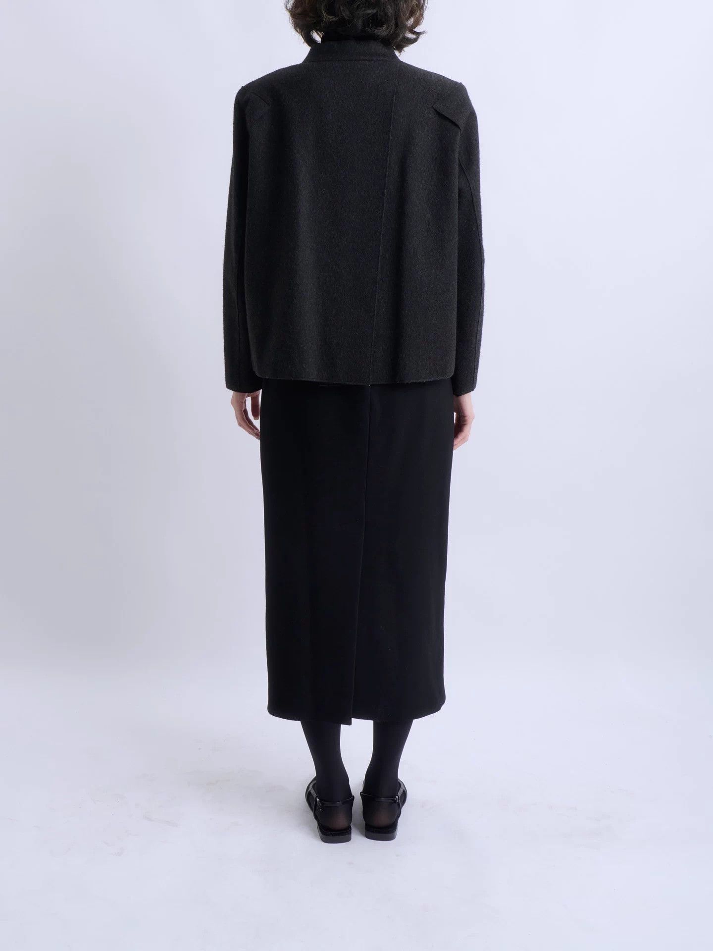 Jil Sander JIL SANDER 2000s German asymmetric wool short jacket Size XS / US 0-2 / IT 36-38 - 5 Thumbnail