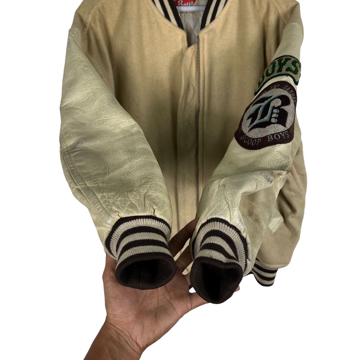 Japanese Brand 🔥 VINTAGE SCOOP BOY VARSITY BOMBER JACKET Size US M / EU 48-50 / 2 - 16 Thumbnail