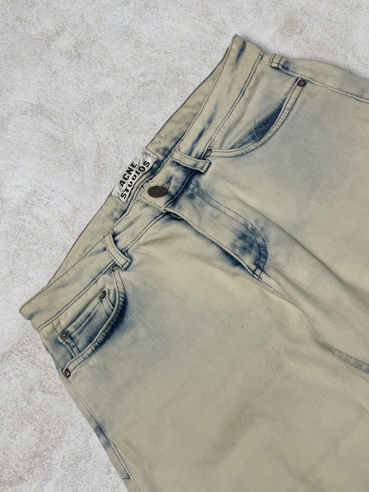 Acne Studios Acne Studios Bleached MudWash Distressed Slim Designer Jeans Size 27" / US 4 / IT 40 - 5 Thumbnail