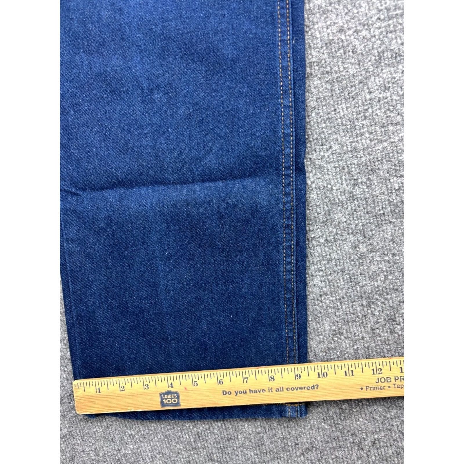 Levi's VINTAGE Levi's 841 Orange Tab Jeans Men W40 x L30 Dark Blue 70s Work Pant Jeans Regular Bootcut USA 80s Hippie Pockets Mens Size US 40 / EU 56 - 7 Thumbnail
