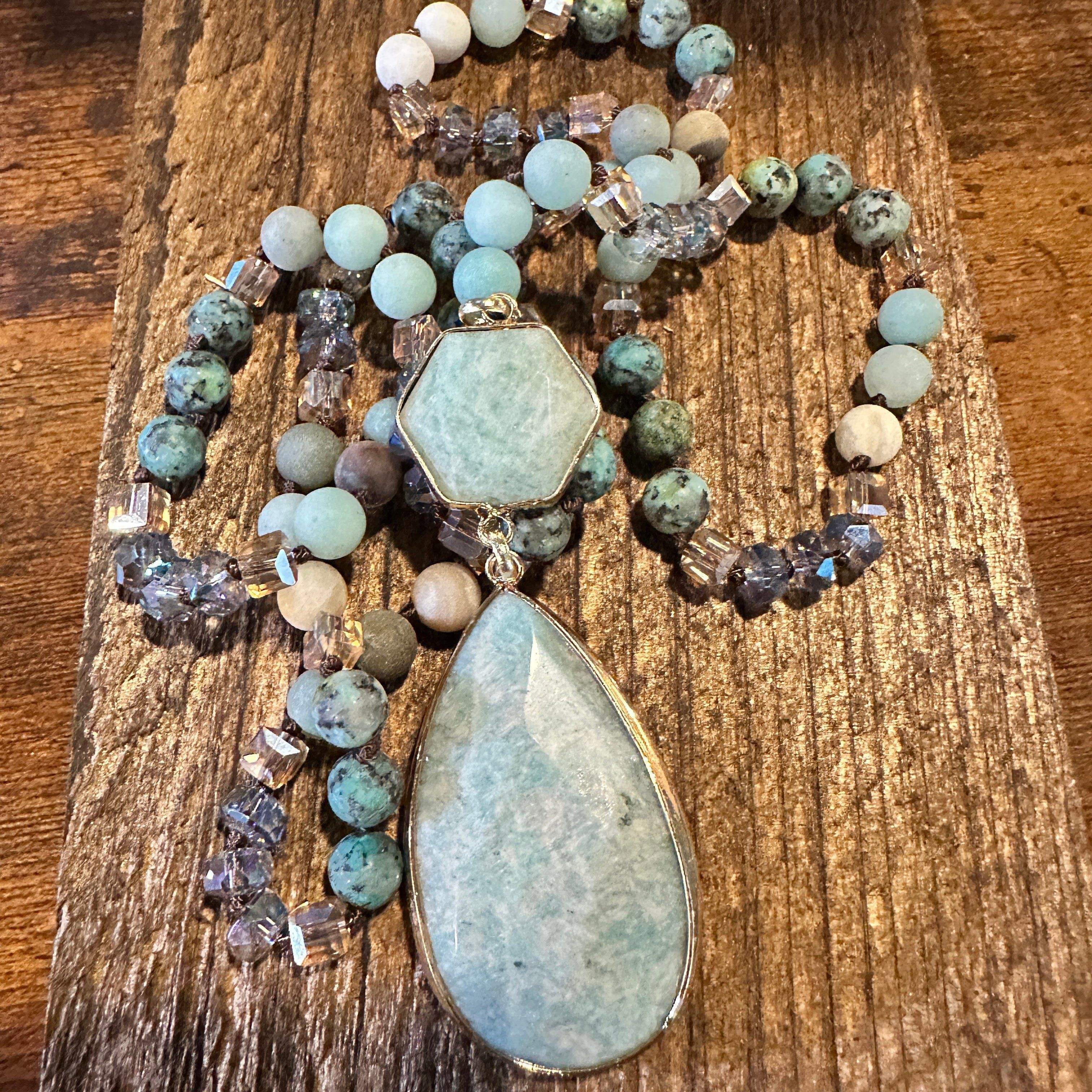 Other Bohemian Natural Stone Beads Pendant Necklace with Family Tr Size ONE SIZE - 7 Thumbnail