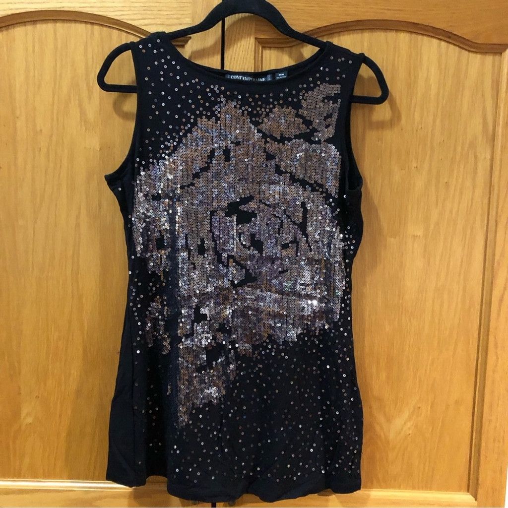 Simons Sequined sleeveless tunic Size M / US 6-8 / IT 42-44 - 1 Thumbnail