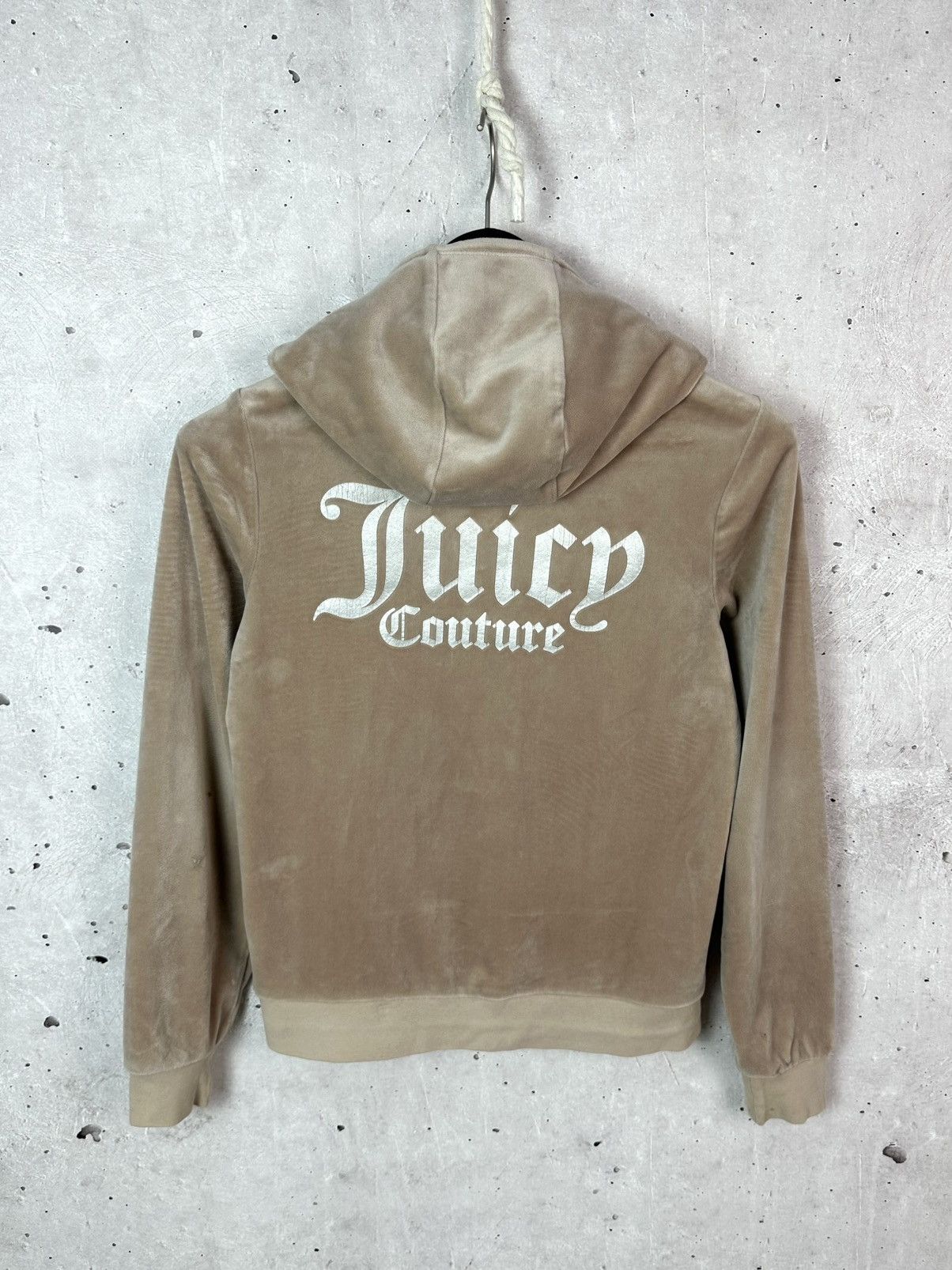 Juicy Couture Juice Couture Velvet Beige Zip Women’s Long Sleeve Hoodie Size S / US 4 / IT 40 - 1 Thumbnail