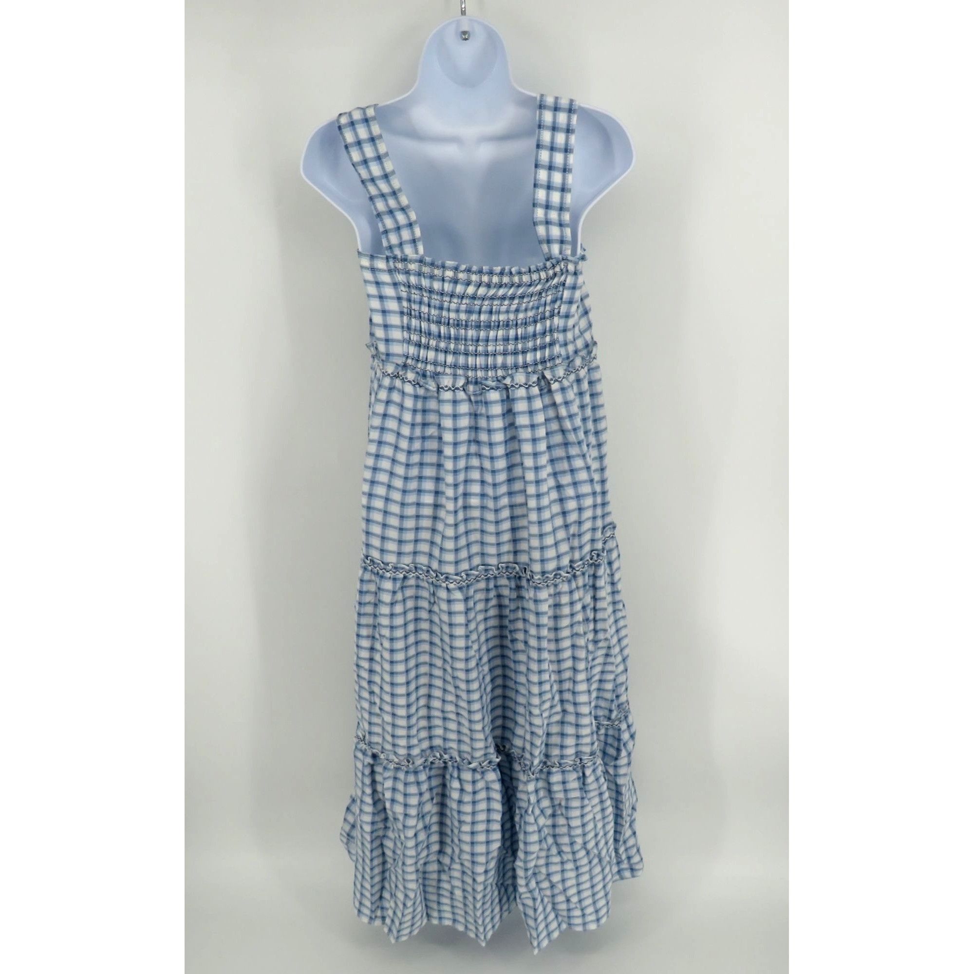 Other Max Studio Blue & White Gingham Tiered Maxi Dress Small NWT Size S / US 4 / IT 40 - 3 Thumbnail