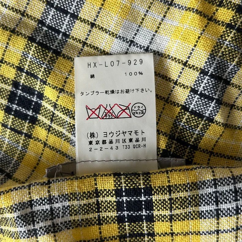Yohji Yamamoto Yohji Yamamoto Yellow Plaid Scarf with Fringe Design Size ONE SIZE - 5 Thumbnail