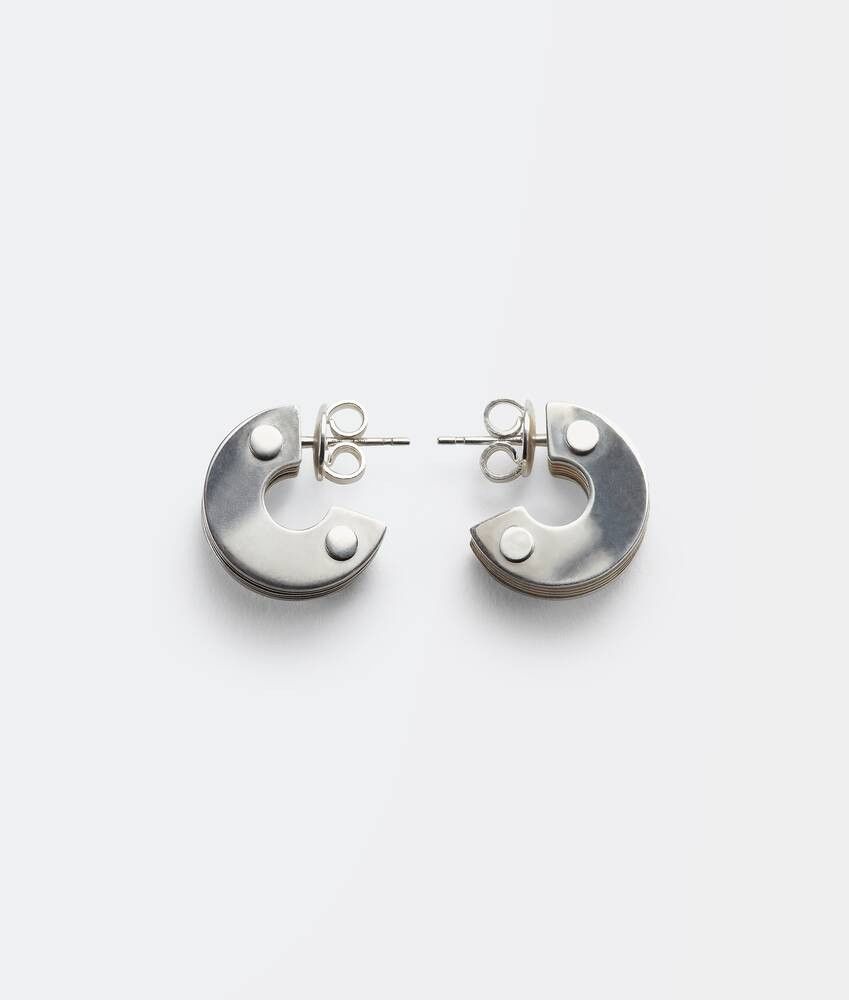 Bottega Veneta o1w1db10525 Size: OS / Bolt Earring in Silver Size ONE SIZE - 1 Thumbnail
