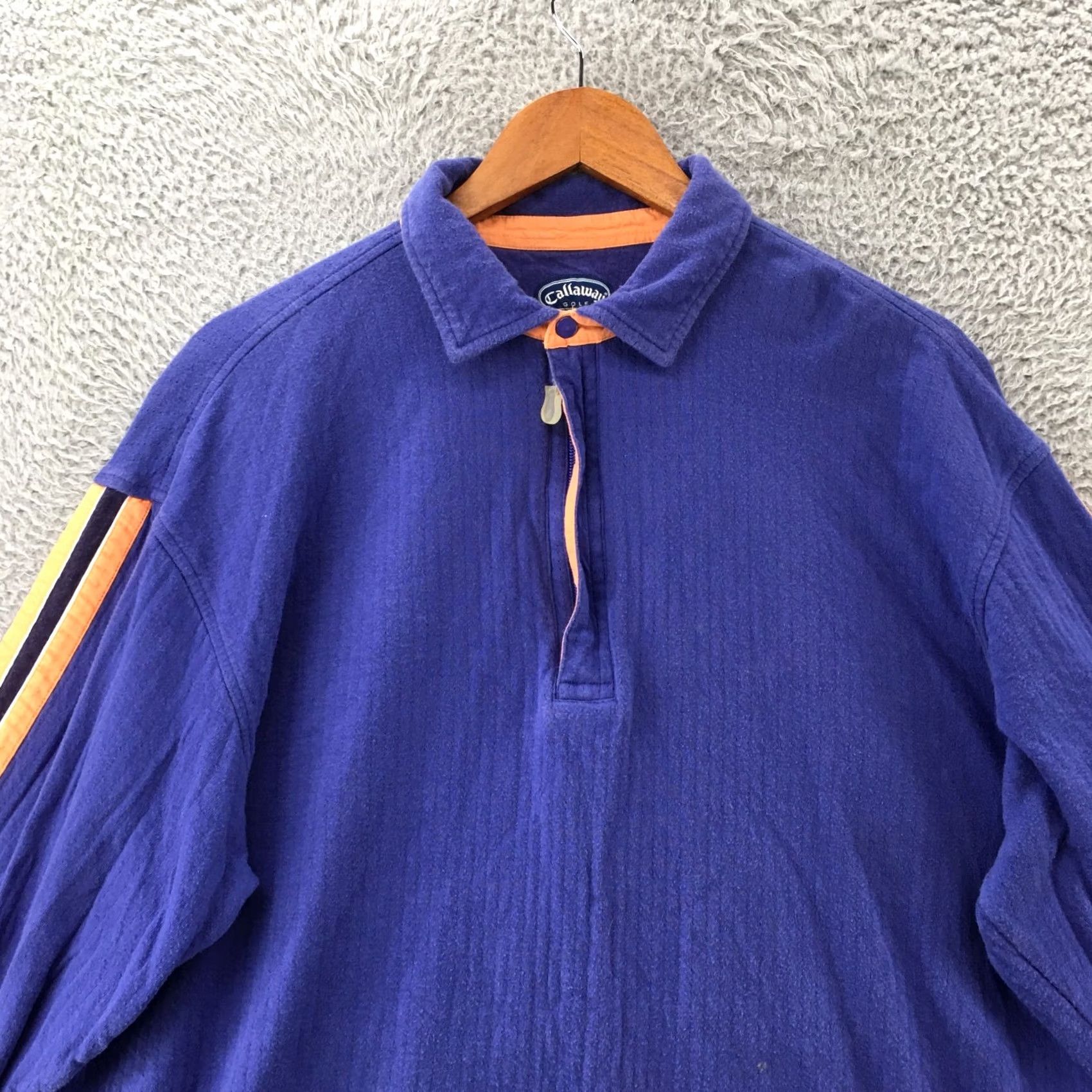 Callaway Callaway Shirt Mens XL Blue Golf Polo Top Indigo Cotton Collared Long Sleeve Casual Size US XL / EU 56 / 4 - 2 Thumbnail