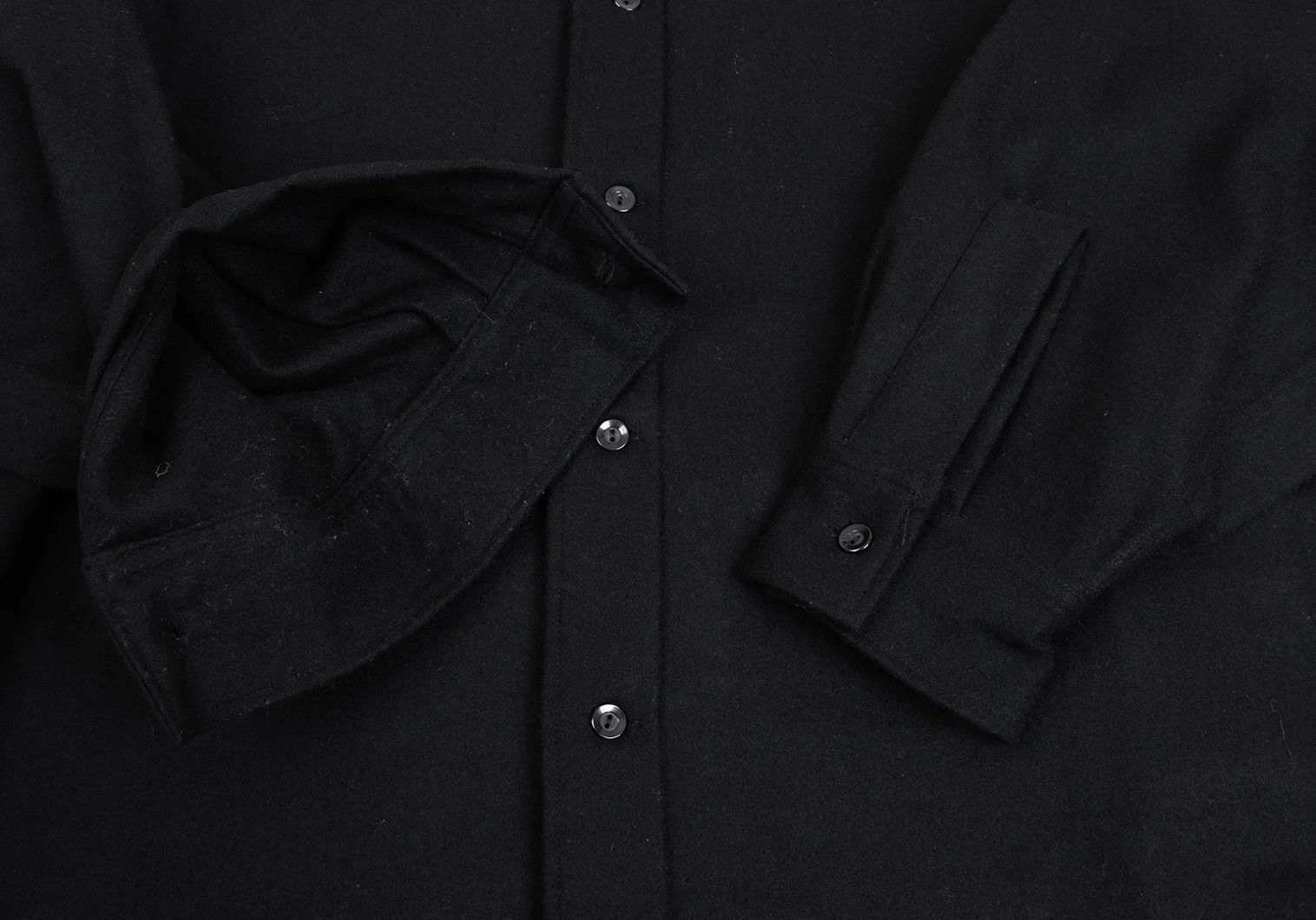 Yohji Yamamoto Yohji Yamamoto Melton Wool Inside-Out Shirt Size US M / EU 48-50 / 2 - 8 Thumbnail