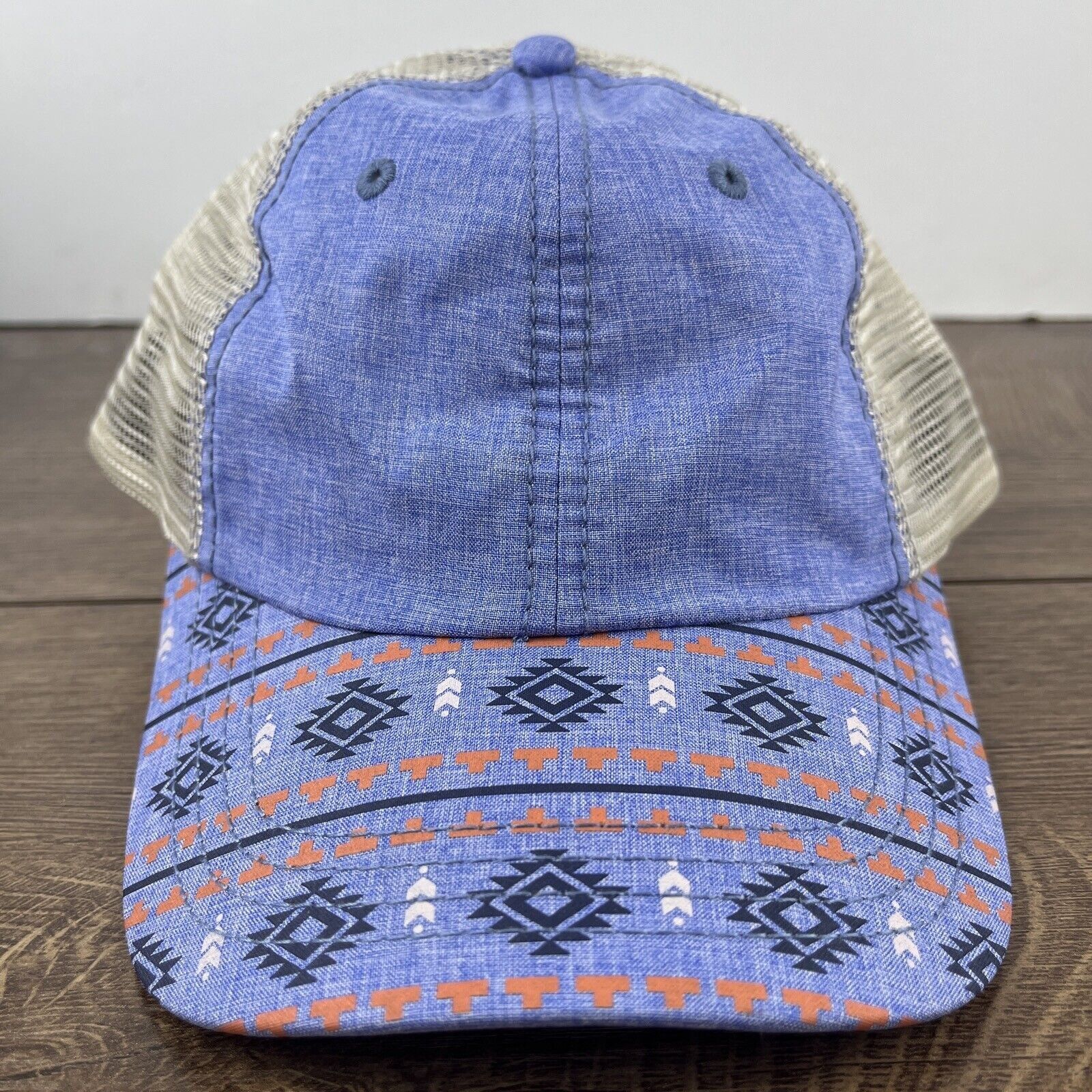 Other Aztec Blue Hat Blue Hat Adjustable Adult Size Hat Blue Cap Size ONE SIZE - 5 Thumbnail