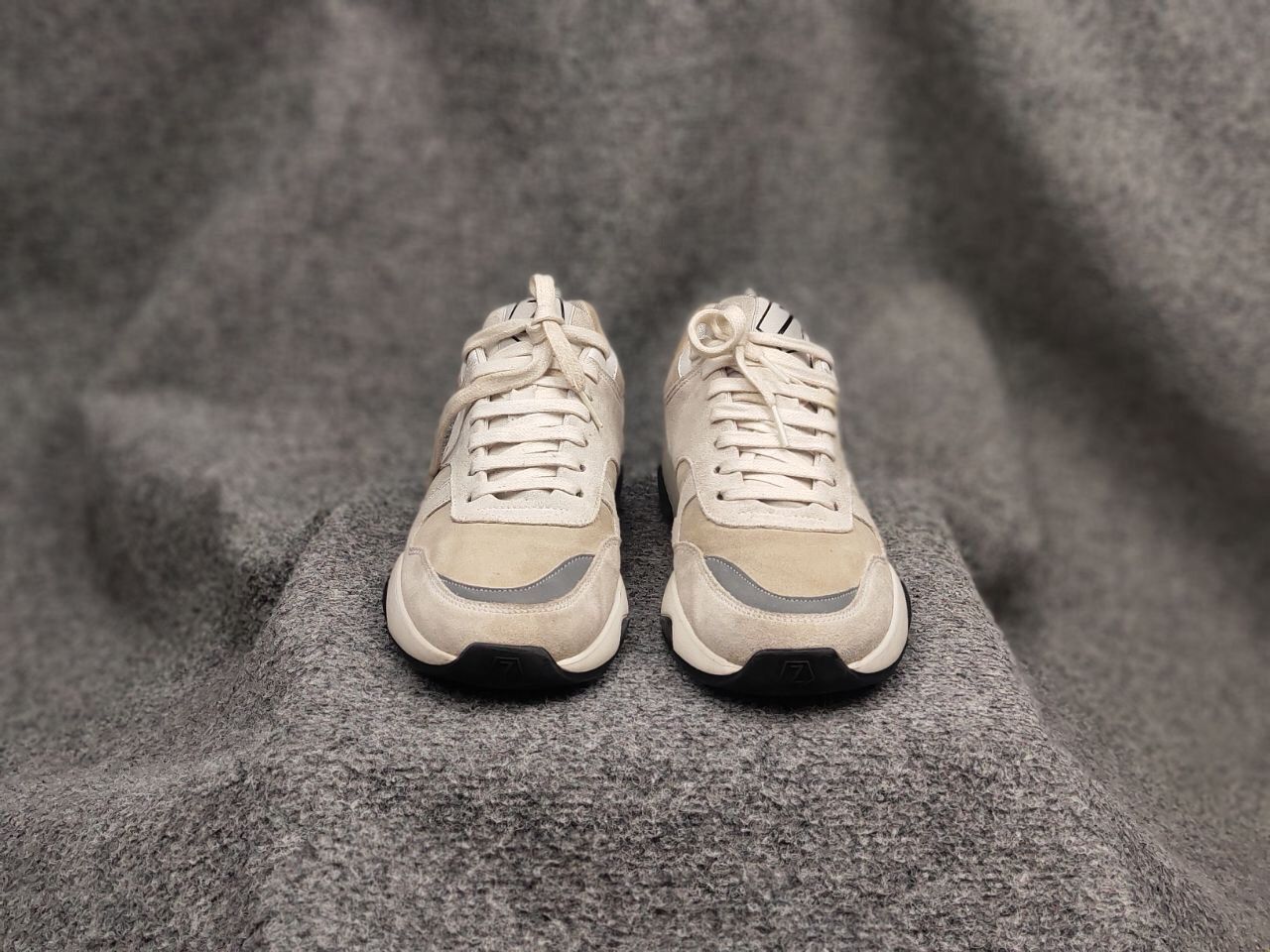 Z Zegna Z Zegna Design Suede Leather Beige low top Lace Up Sneakers Size US 9.5 / EU 42-43 - 8 Thumbnail