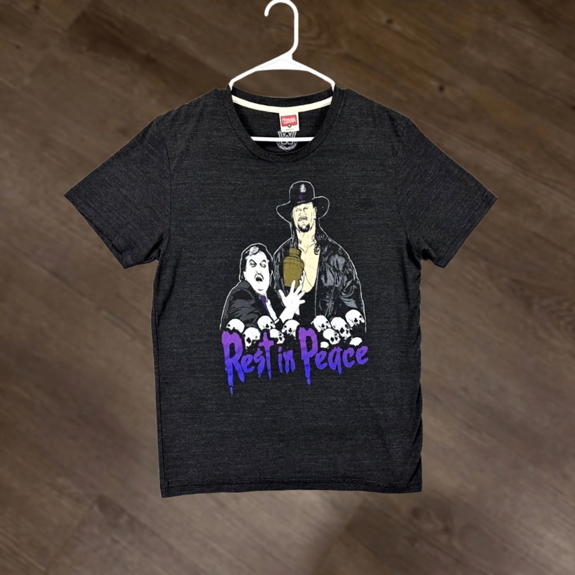 Vintage Homage Shirt Adult Medium Black Undertaker & Paul Bearer Rest In Peace Tee Mens Size US M / EU 48-50 / 2 - 1 Thumbnail