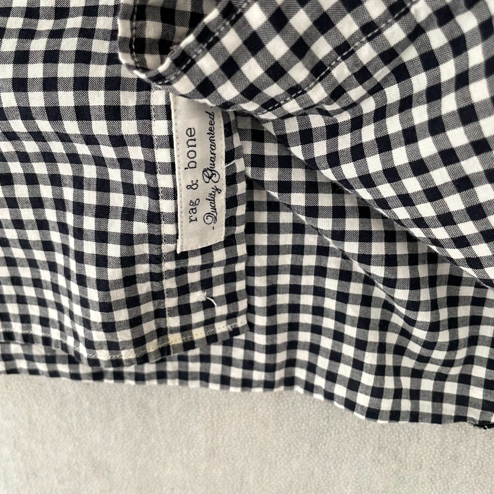 Rag & Bone RAG & BONE Shirt Adult Small Black White Check Button Up Long Sleeve Cotton Mens S Size US S / EU 44-46 / 1 - 5 Thumbnail