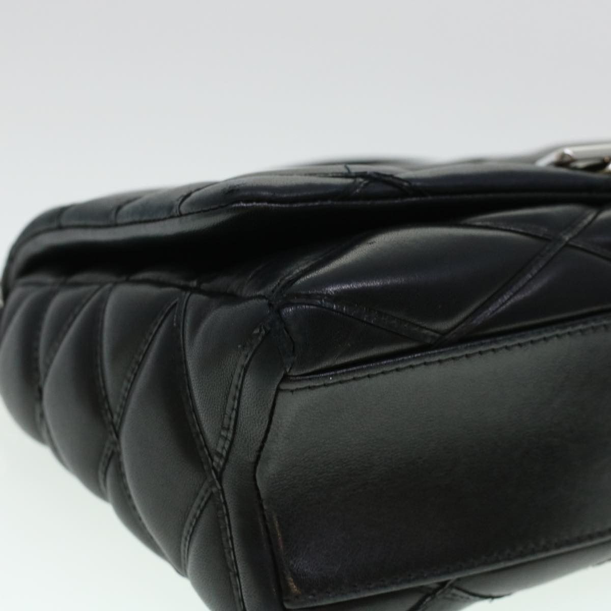 Louis Vuitton LOUIS VUITTON Quilted Martage Shoulder Bag Calfskin Black Size ONE SIZE - 16 Thumbnail